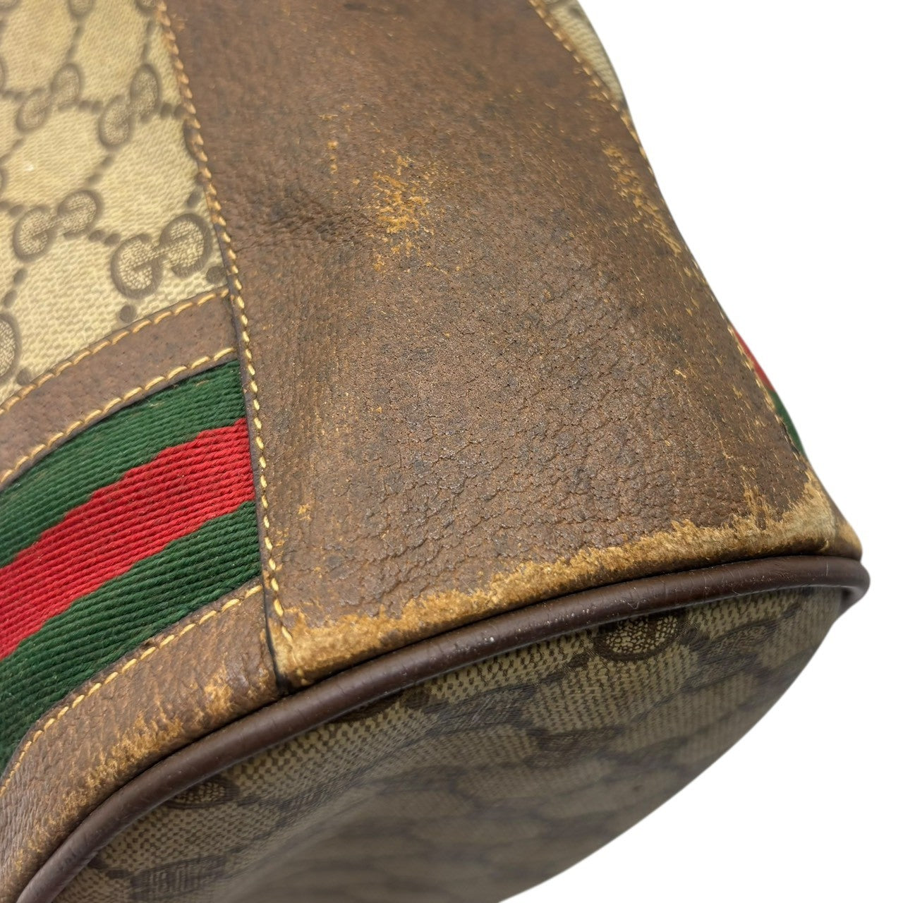 GUCCI(グッチ) Vintage Sherry Line Drawstring Shoulder Bag ヴィンテージ シェリーライン 巾着 ショルダー バッグ 001.084.0850 ベージュ