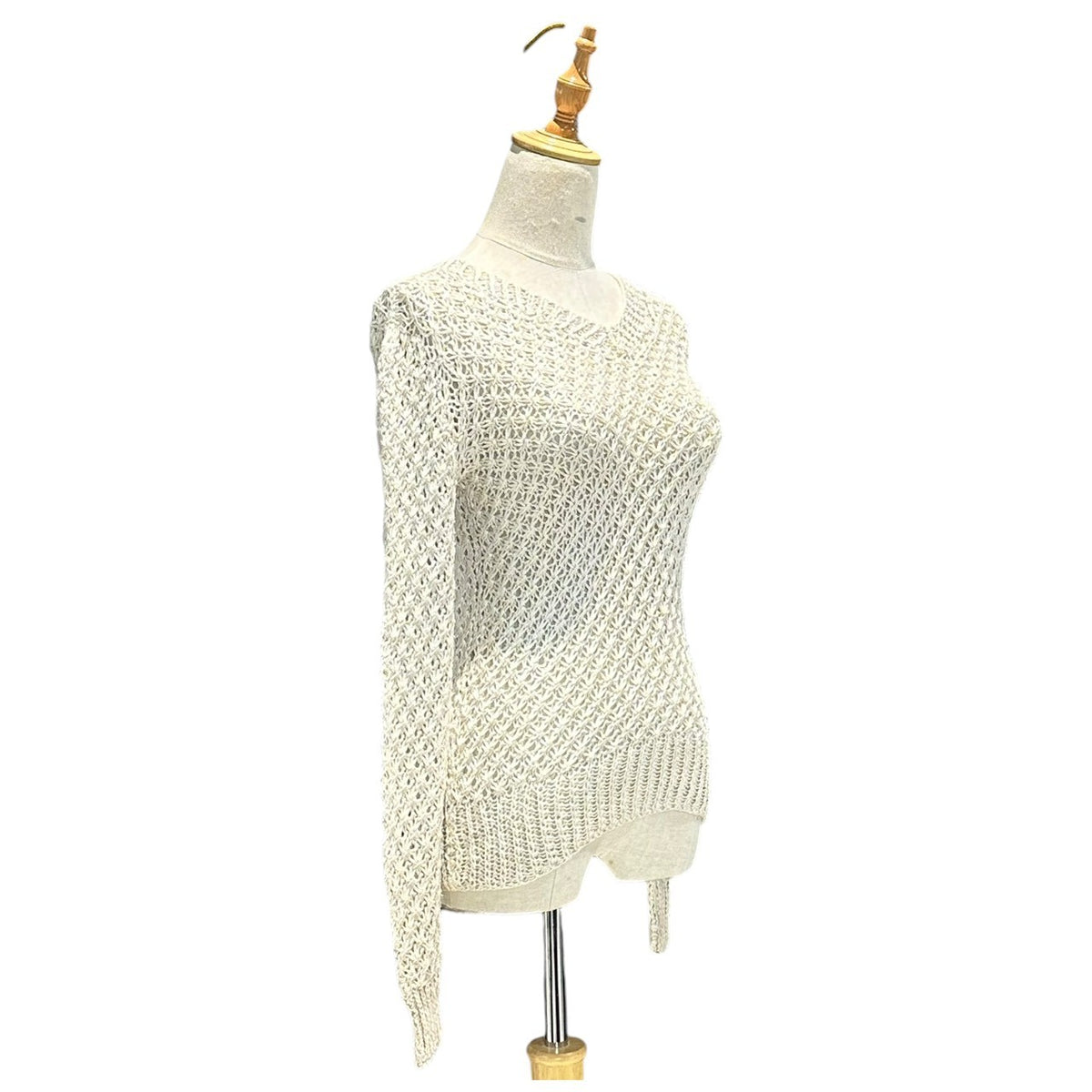 COMME des GARCONS(コムデギャルソン) 1970's Irish-Made All-Silk Low-Gauge Knit アイルランド メイド オール シルク ロー ゲージ ニット 20010 FREE アイボリー AD表記無 70s アーカイブ 初期生産 稀少