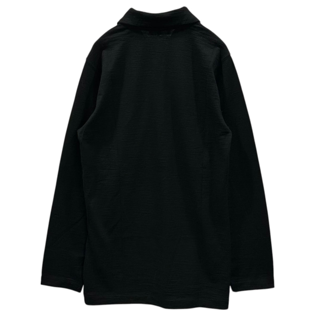 robe de chambre COMME des GARCONS(ローブドシャンブルコムデギャルソン) 1989AW L/S Wool Polo Shirt 長袖 ウール ポロシャツ RT-050330 FREE ブラック AD1989 80s アーカイブ 男性着用可能