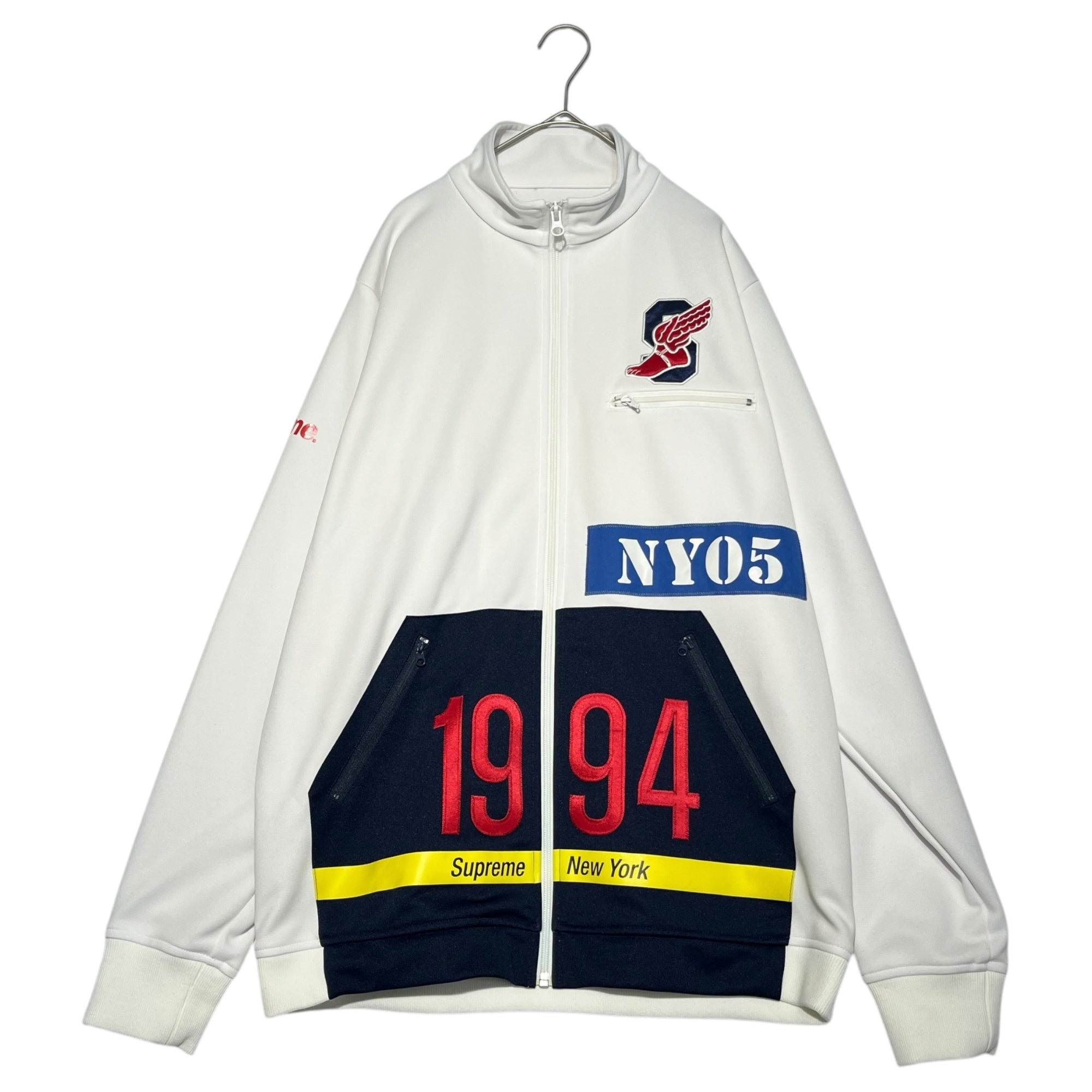 SUPREME(シュプリーム) 2005AW  "1994"  wing foot truck jacket ウィング フット トラック ジャケット L ホワイト 00's ジャージ パロディー