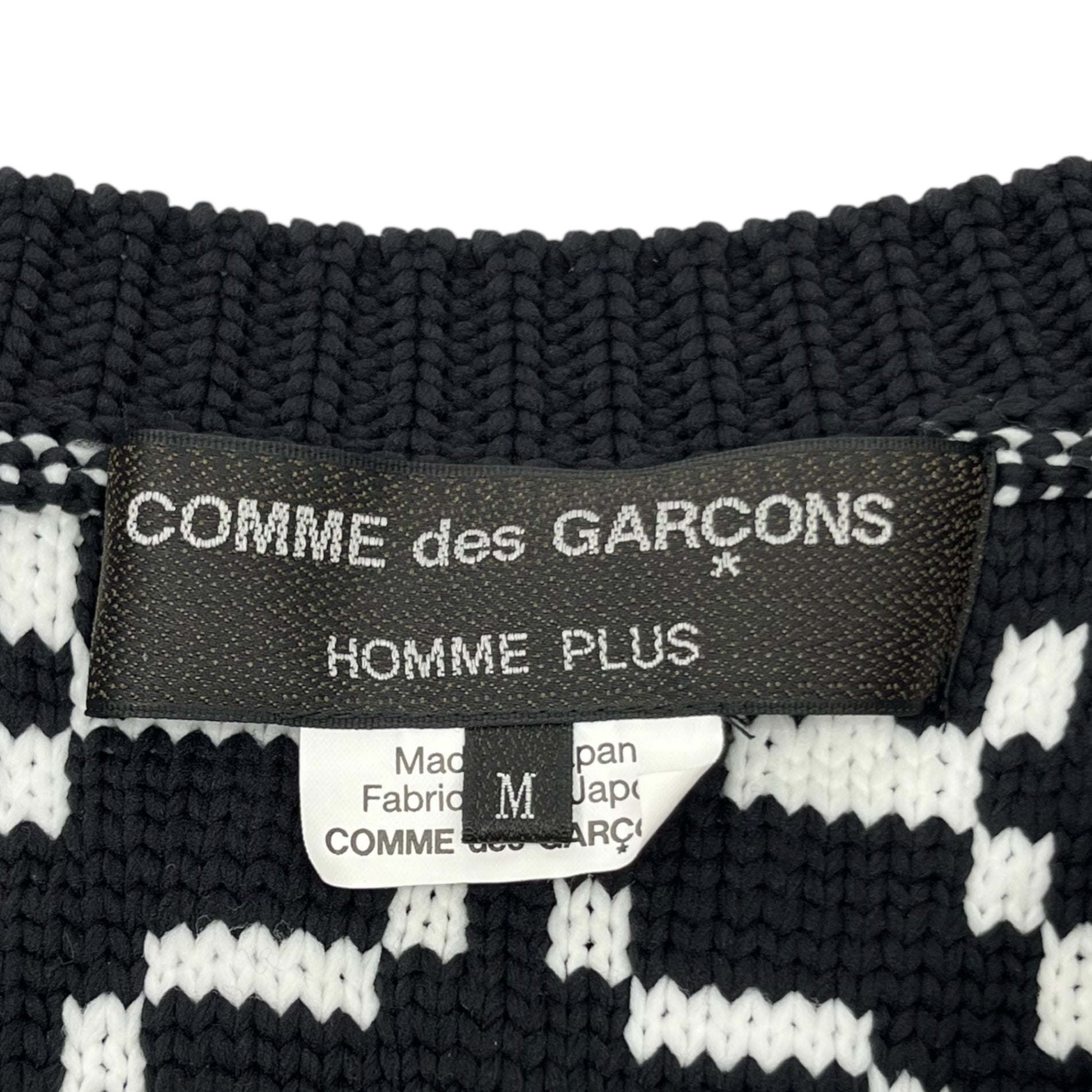 COMME des GARCONS HOMME PLUS(コムデギャルソンオムプリュス) 21AW spiral knit pullover 螺旋ニット プルオーバー PH-N018 M ホワイト×ブラック AD2021 DARKROOM期