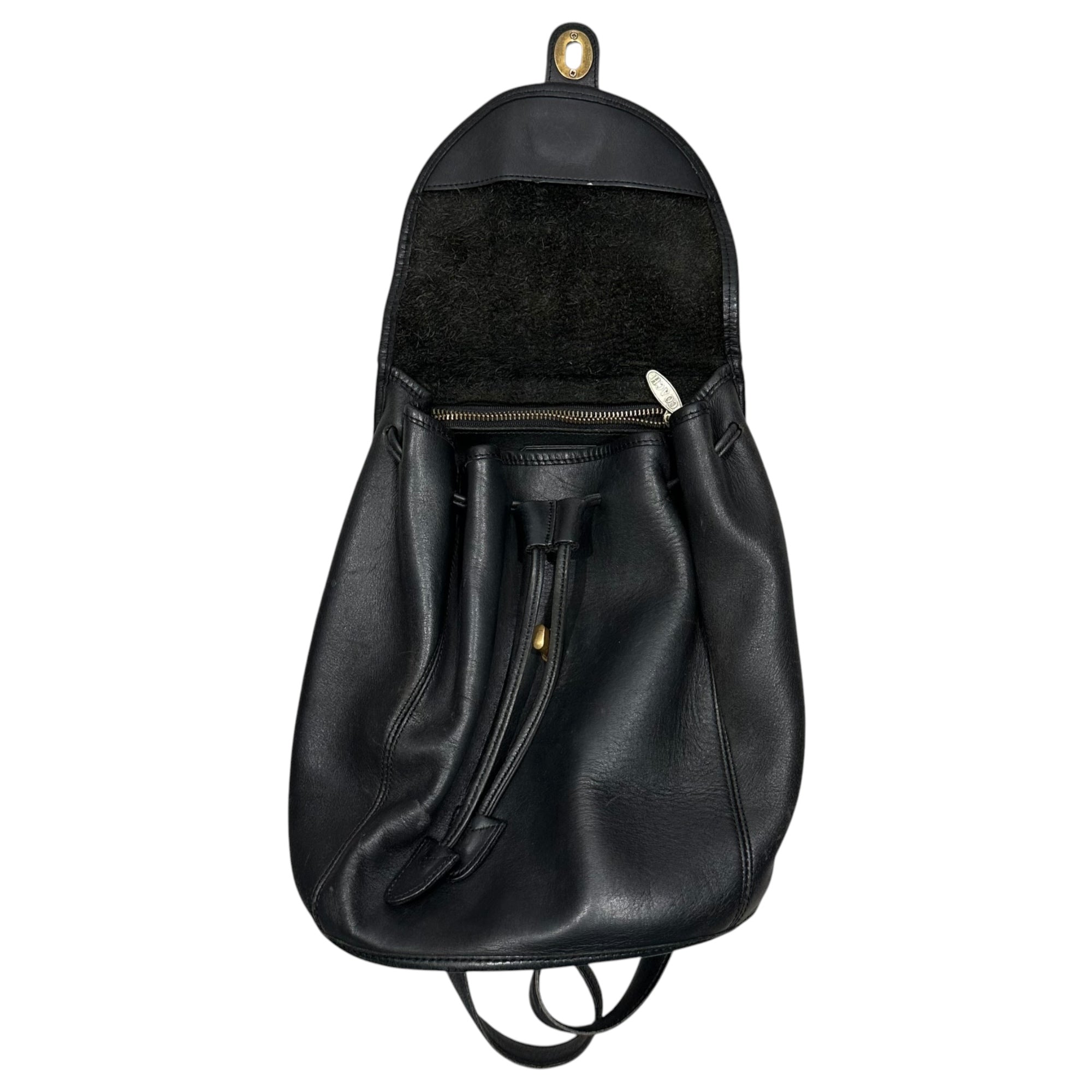 OLD COACH(オールドコーチ) Vintage Turnlock All-Leather Backpack ヴィンテージ ターンロック オールレザー リュック 101-76 ブラック