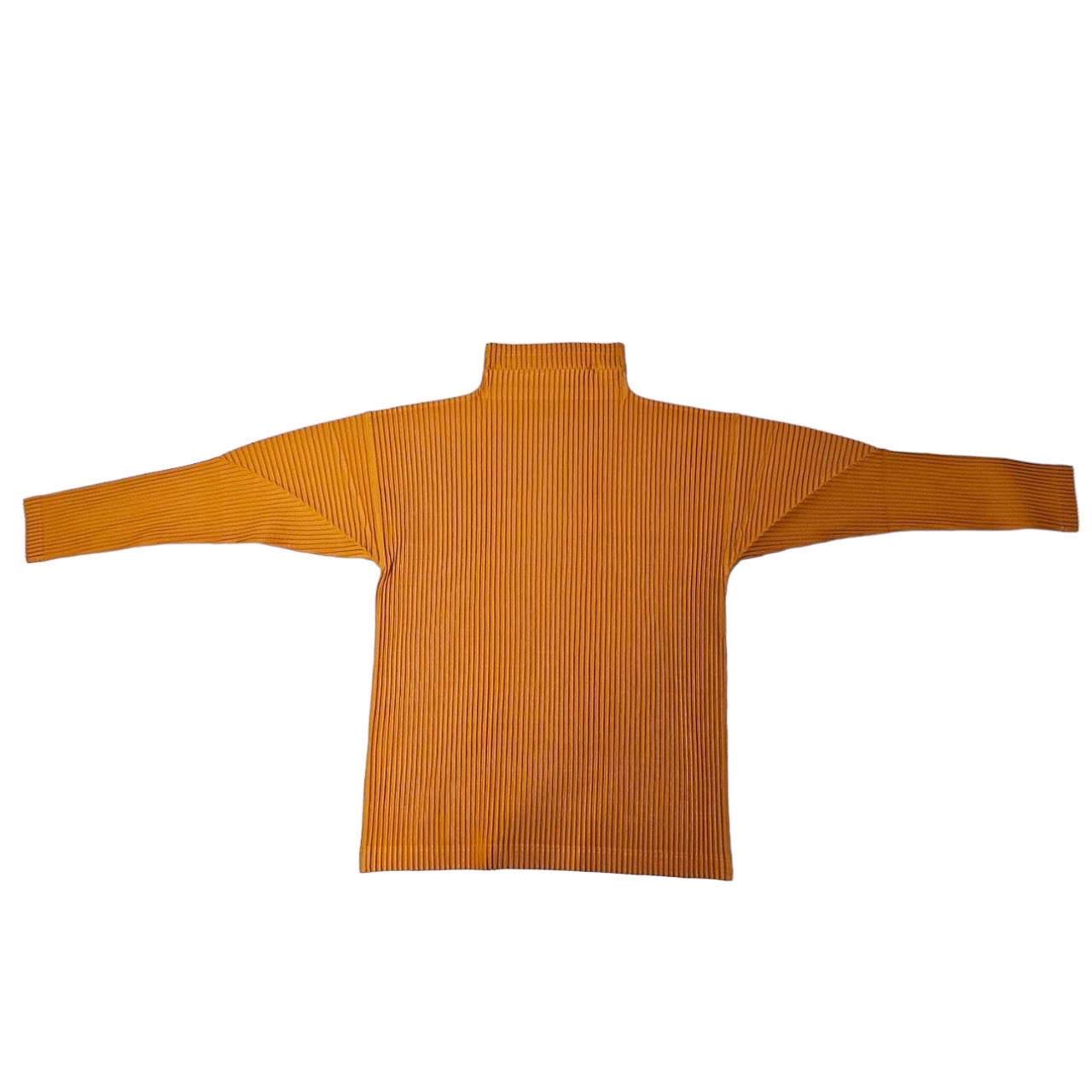 HOMME PLISSE ISSEY MIYAKE(オムプリッセイッセイミヤケ) 19AW high neck pleated pullover/ハイネックプリーツプルオーバー HP93JK123 SIZE 3(L) オレンジ