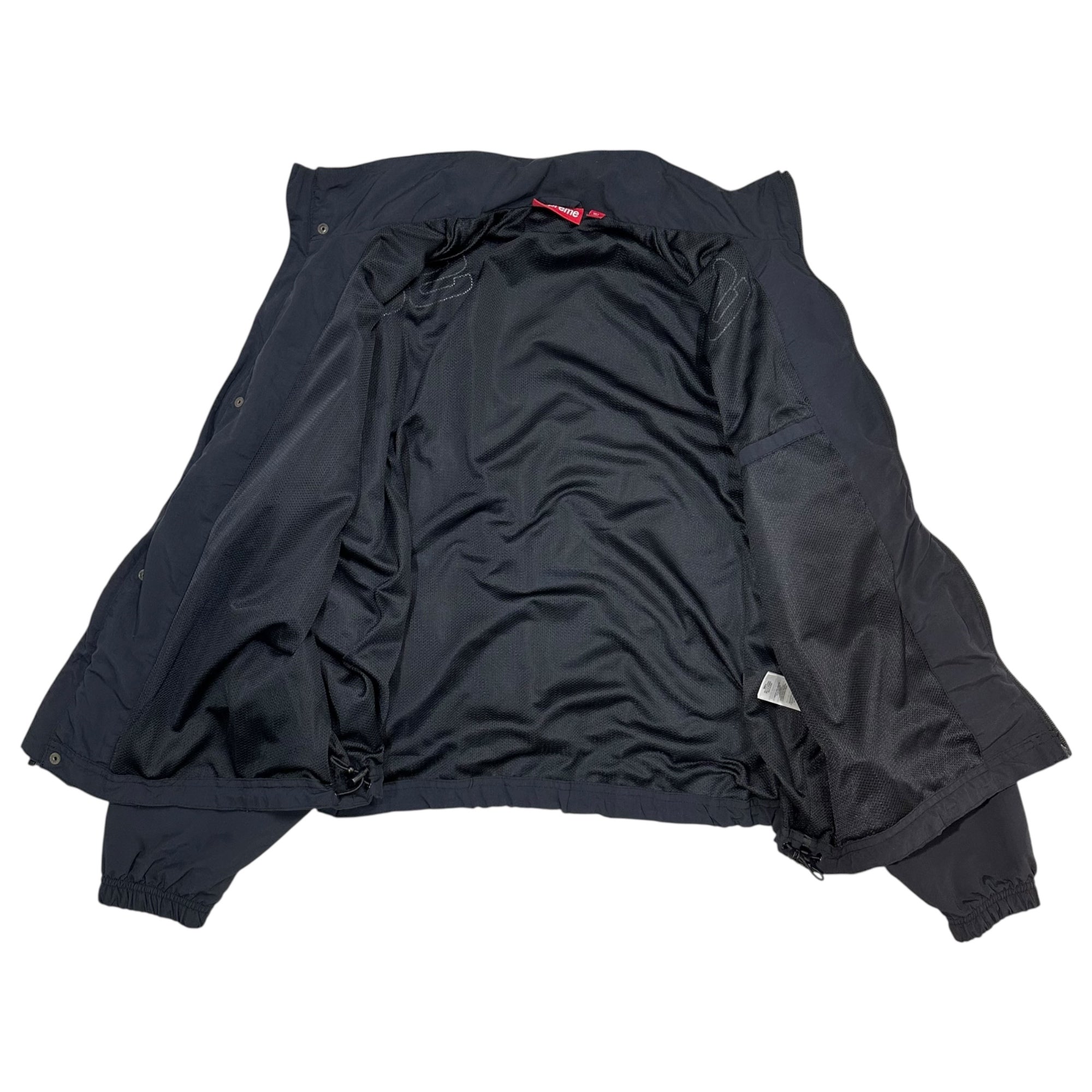 SUPREME(シュプリーム) 24AW Spellout Embroidered Track jacket ロゴ 刺繍 ナイロン トラック ジャケット M ブラック 24FW マウンテンパーカー
