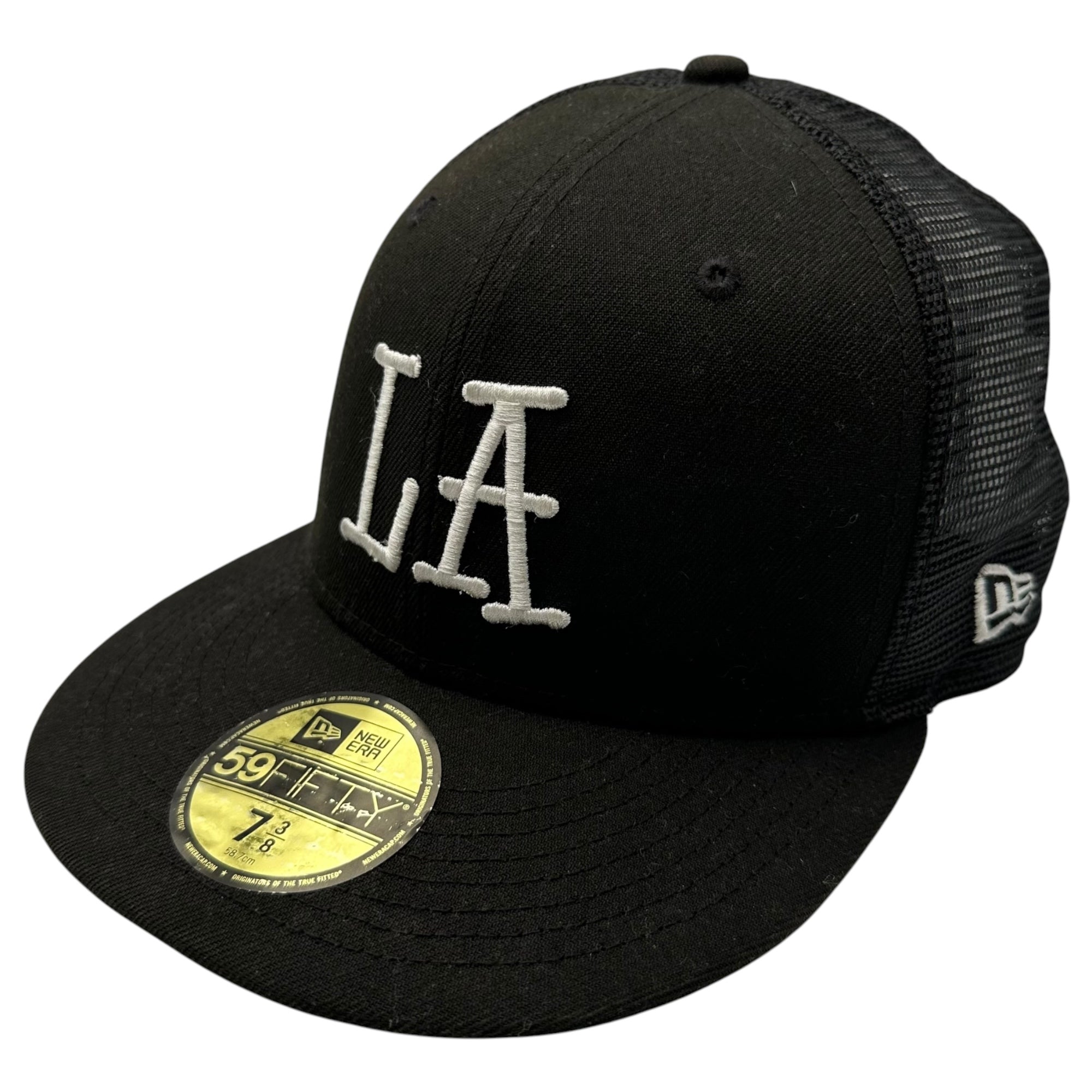 NEW ERA×STUSSY(ニューエラ×ステューシー) LA MECH BACK CAP メッシュ キャップ 7 3/8 ブラック