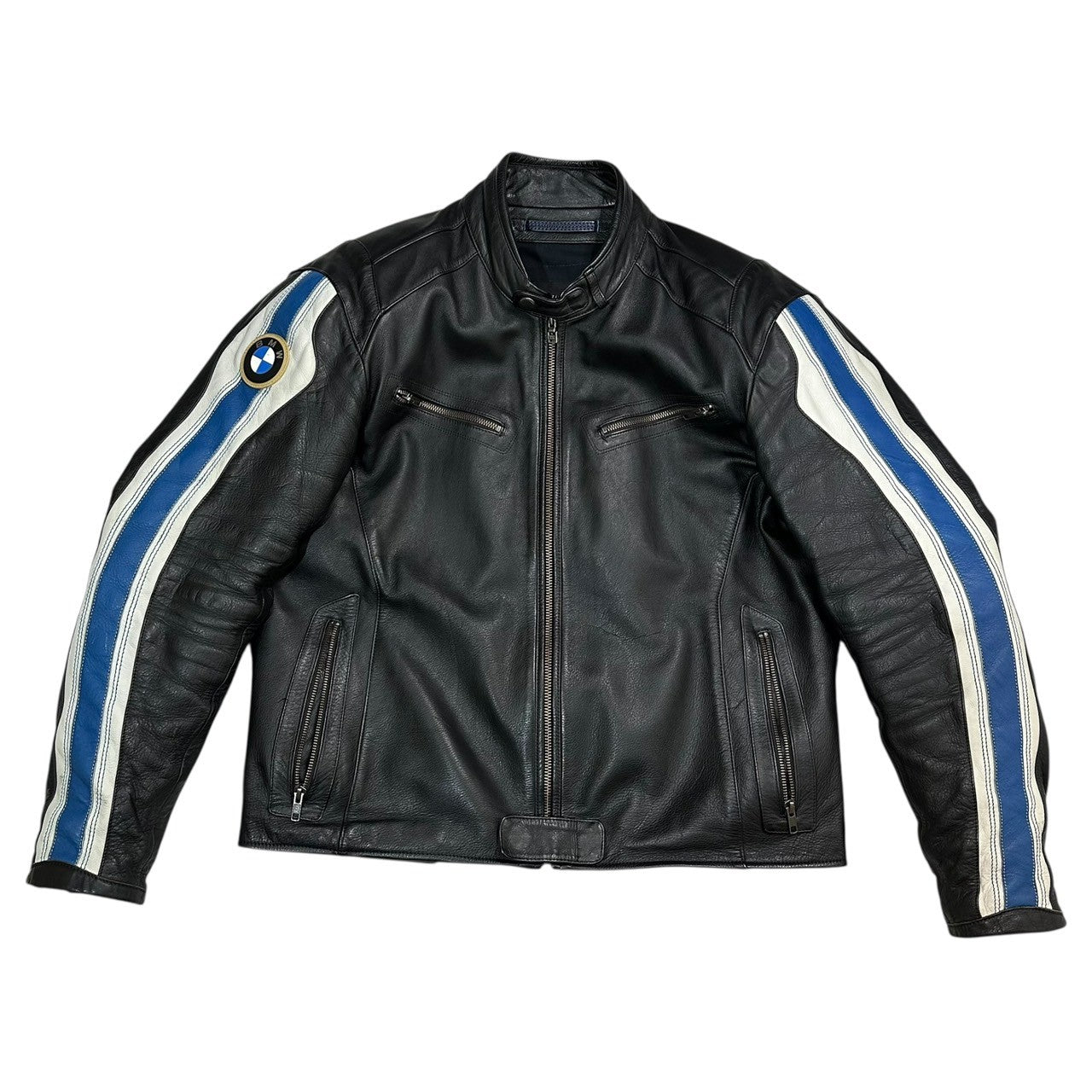 BMW Motorrad(ビーエムダブリューモトラッド) Club Men Riders Leather Jacket クラブ マン ライダース レザー ジャケット XL ブラック レーシング バイク 肩肘パット入り