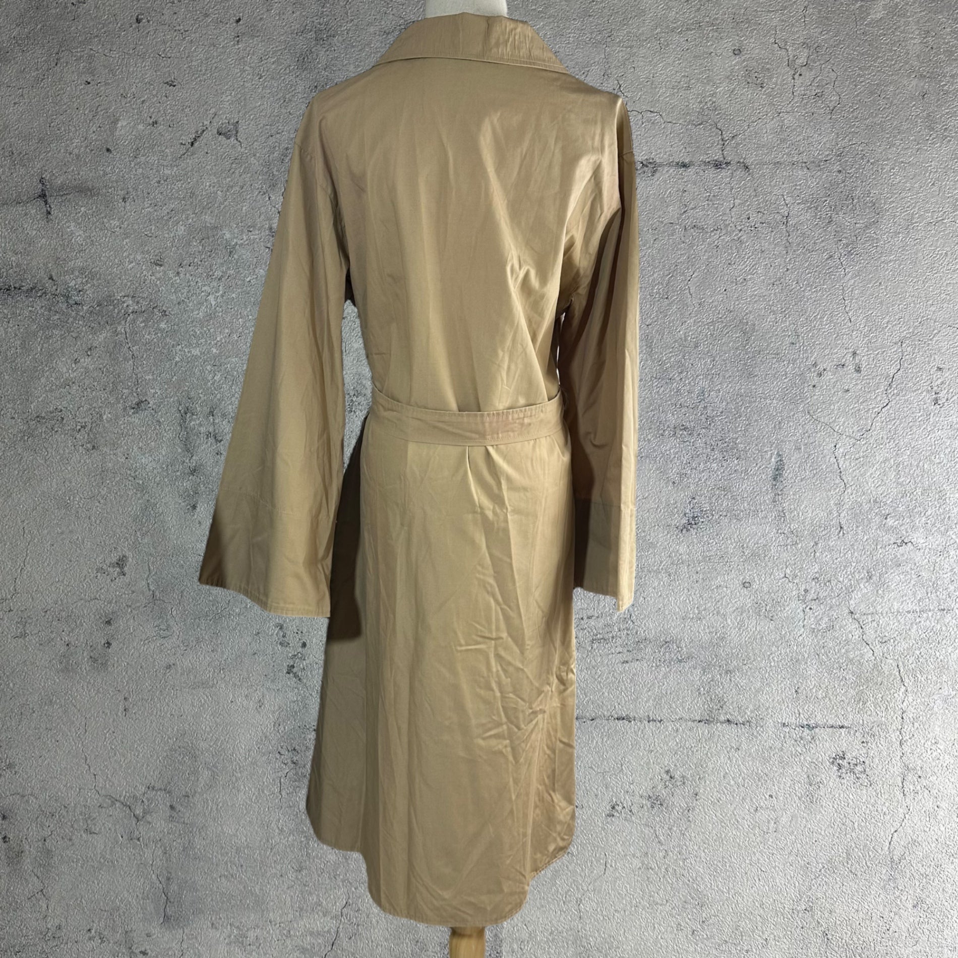 Euro vintage(ヨーロッパヴィンテージ) 70's~ NiNO_trench coat with design button デザインボタンのトレンチコート 表記無し(Mサイズ程度) ベージュ
