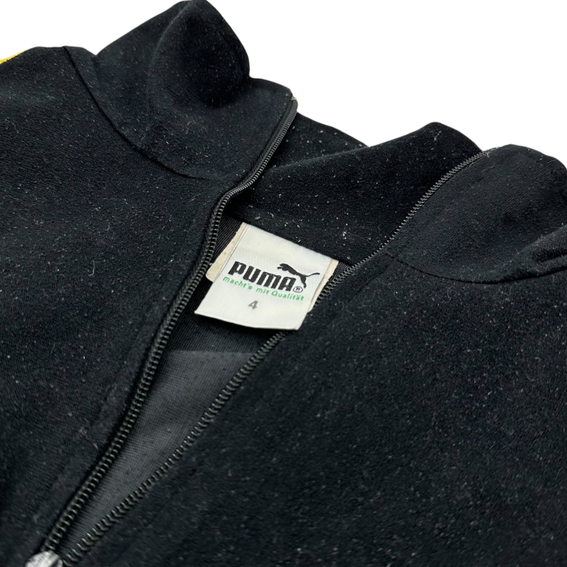 PUMA(プーマ) 70's France made Velour Track Jacket ベロア トラック ジャケット 4(L程度) ブラック 70年代 ヴィンテージ 古着
