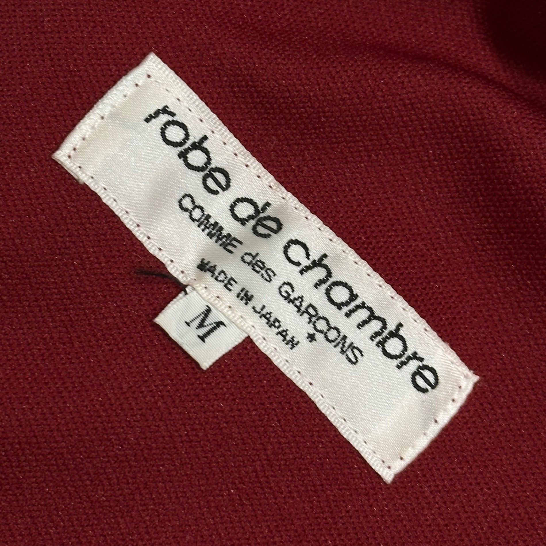 robe de chambre COMME des GARCONS(ローブドシャンブルコムデギャルソン) 2000AW Side Logo Side Stripe Track Pants サイドロゴ サイドライン トラック パンツ RT-10041 M ワインレッド×ホワイト AD2000 男性着用可能
