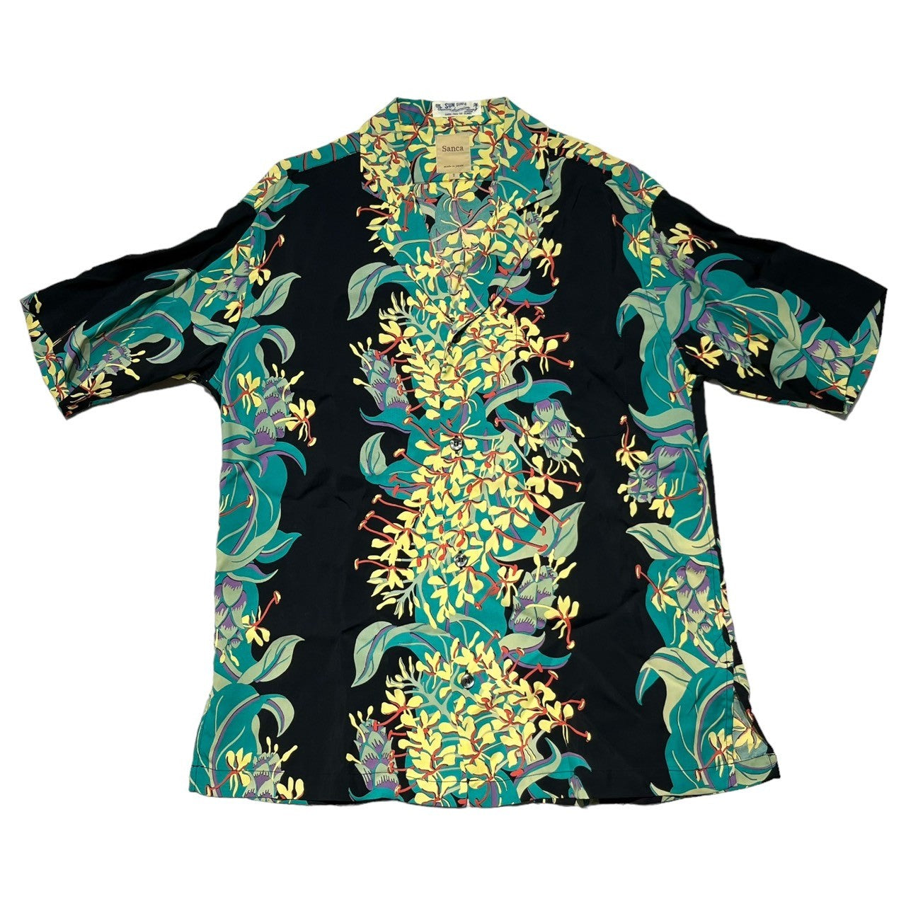 SUN SURF × SANCA (サンサーフ東洋×サンカ) All-over pattern aloha shirt 総柄アロハシャツ 2(M) グリーン