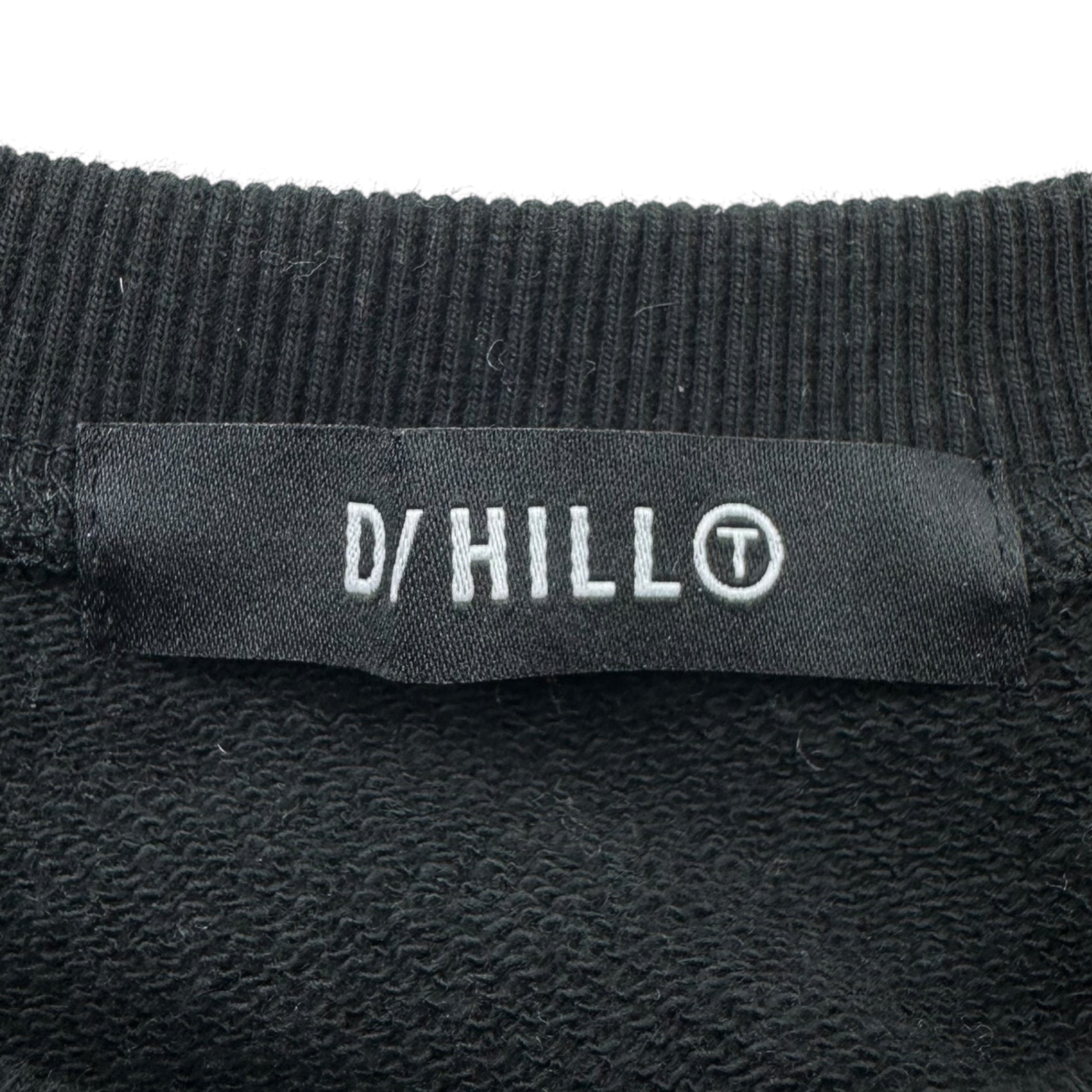 D/HILL(ディーヒル) "HOLLYWOOD PYTHON" Sweater Shirt パイソン エコ レザー 切替 クルーネック スウェット 表記無し(FREE) ブラック