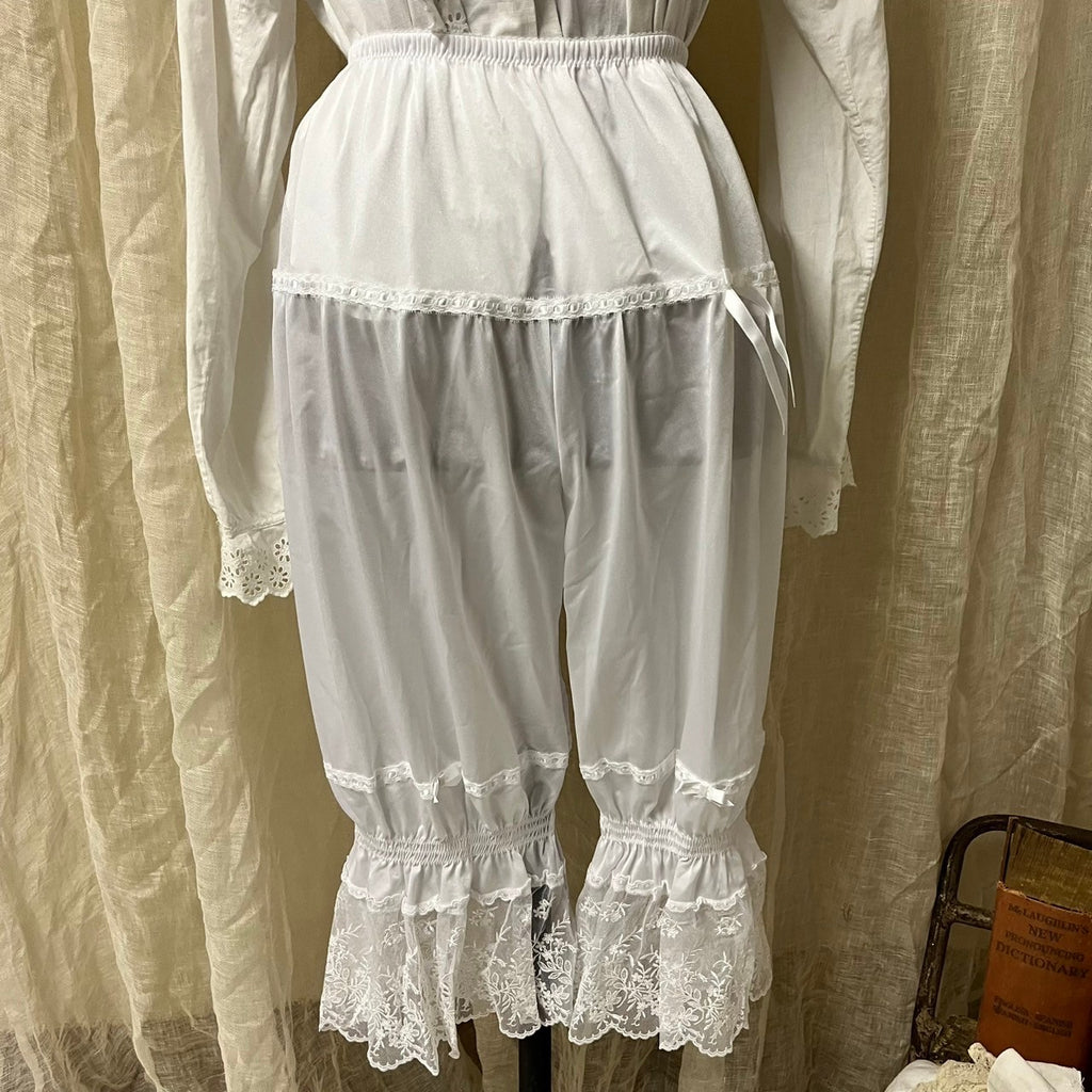 VINTAGE(ヴィンテージ) white drawers pants with lace レース付き 