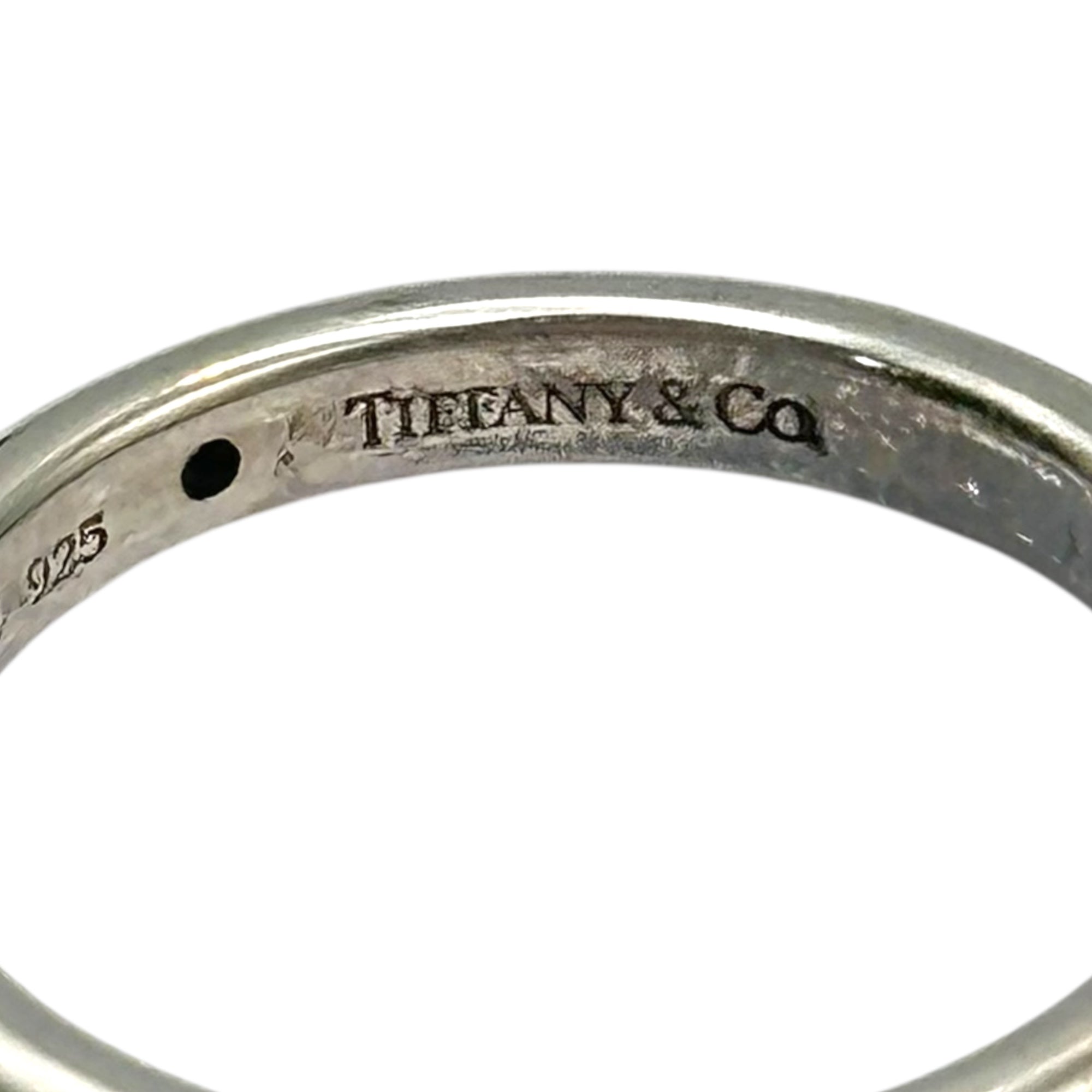 TIFFANY & CO.(ティファニー) Sapphire Stacking Band Ring サファイア スタッキング バンド リング 12号 シルバー×ブルー
