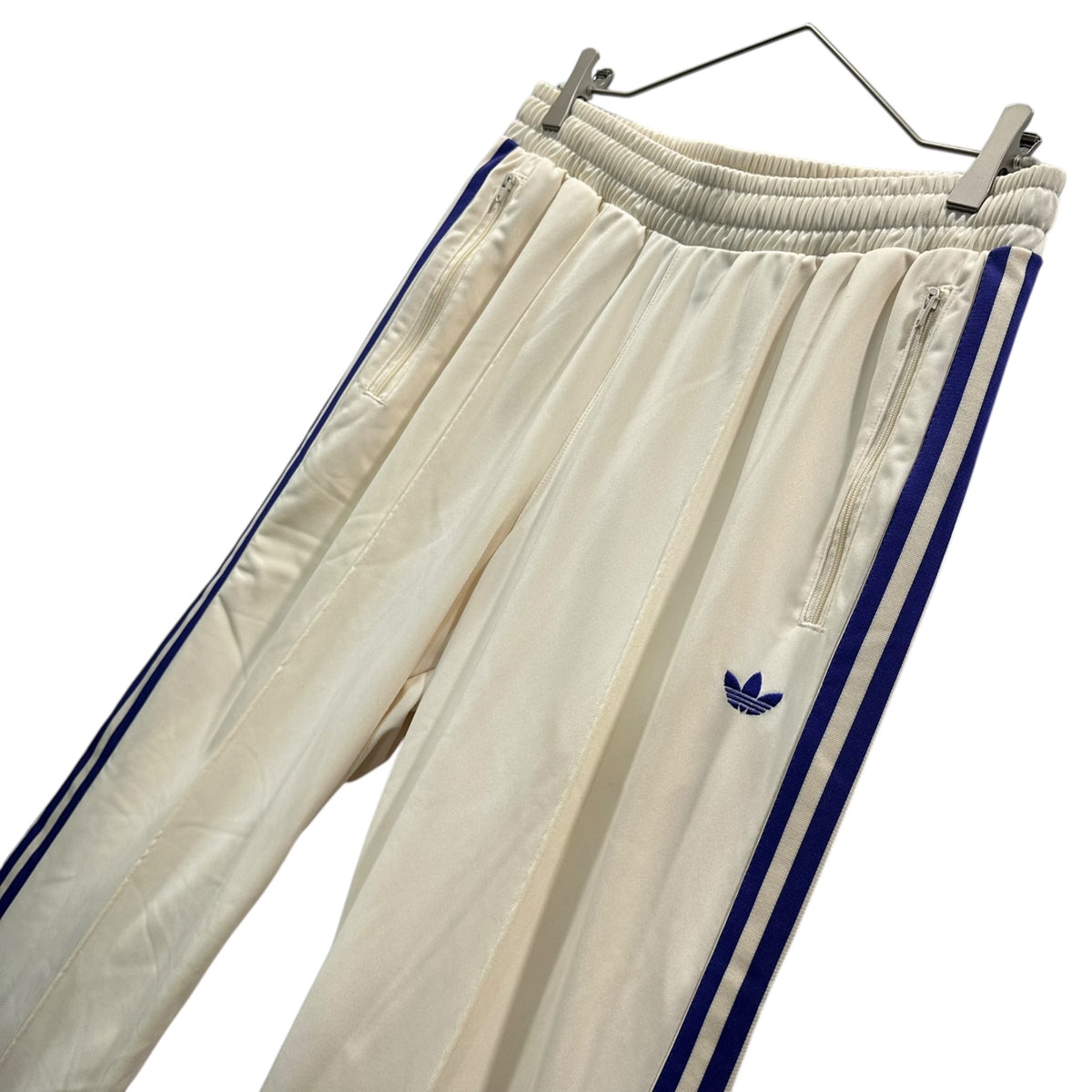adidas(アディダス) Track Pants Gender Neutral トラック パンツ JD5265 L アイボリー×パープル ジャージ