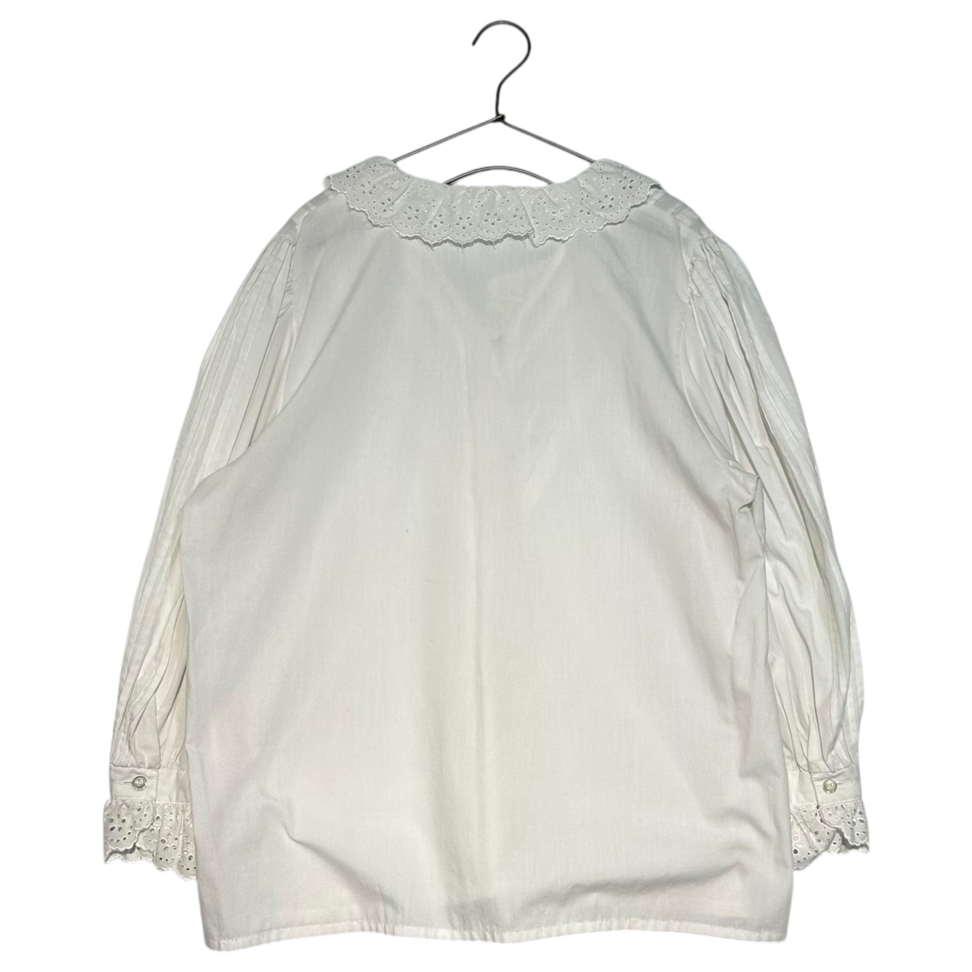 VINTAGE(ヴィンテージ) 60's~ center design long sleeve shirt センターデザイン長袖シャツ M~L程度 ベージュ×ブラウン