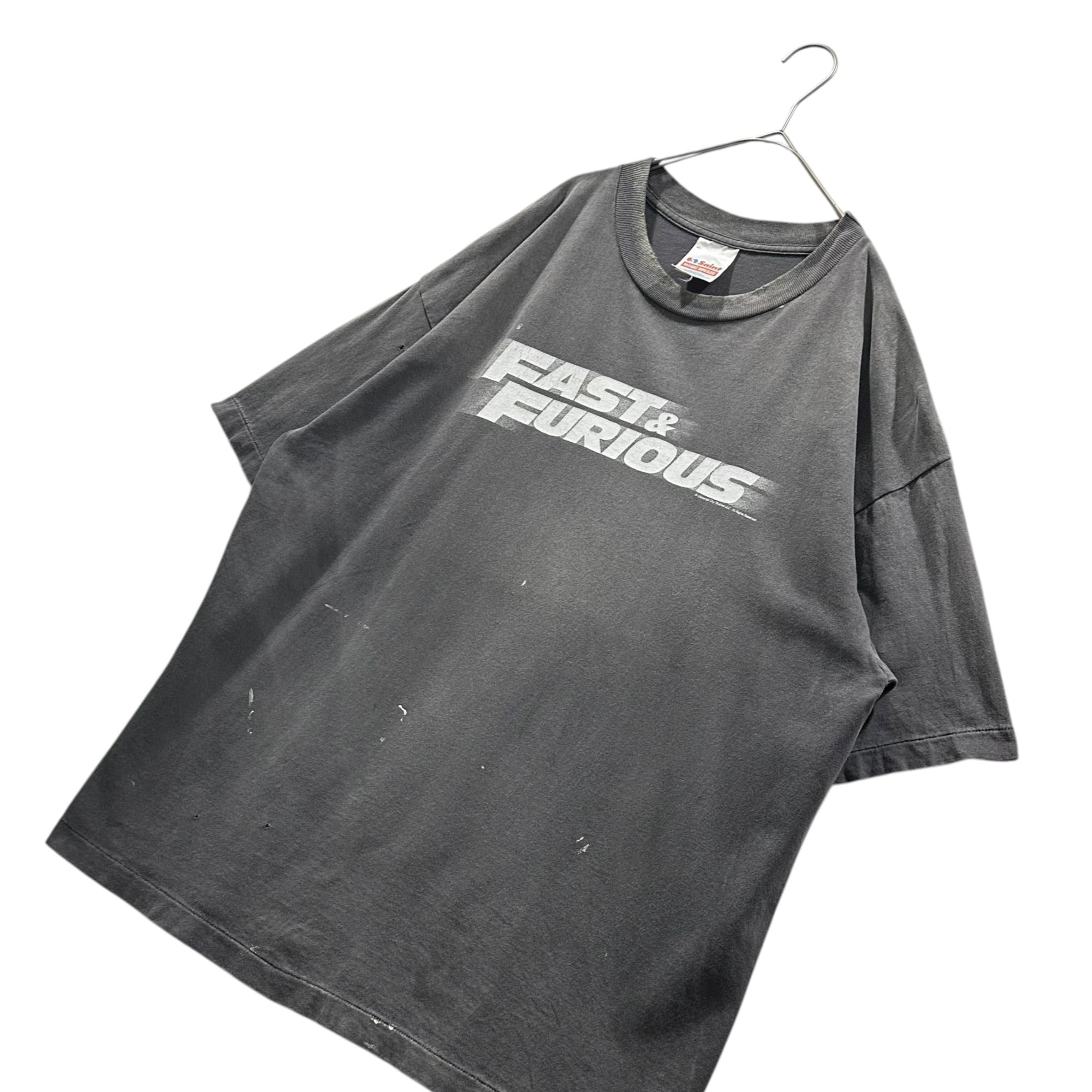 SAINT MICHAEL(セントマイケル) 2026SS FAST FURIOUS FF_SS T-SHIRT ヴィンテージ加工 Tシャツ SM-MK8-0000-C06 XL ブラック