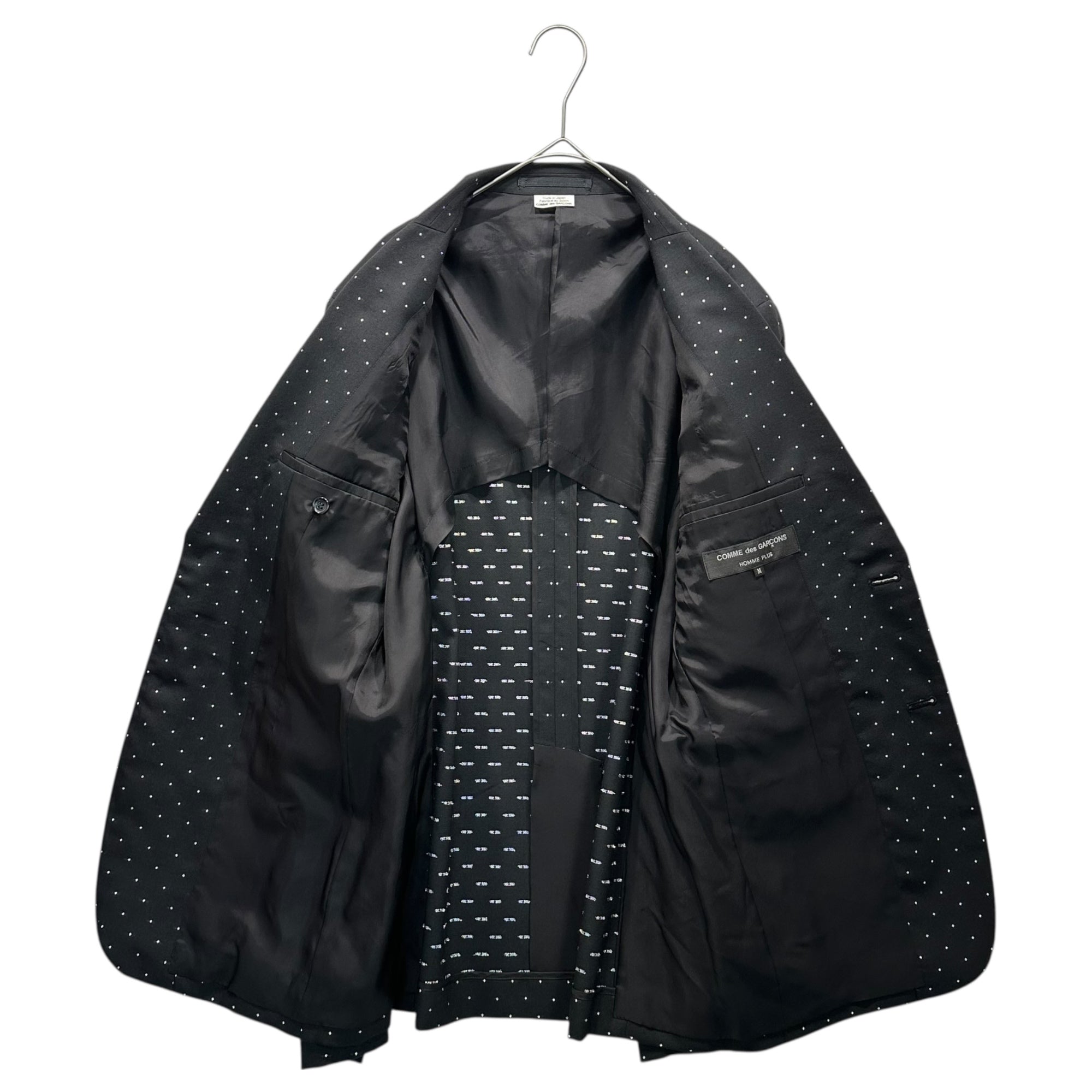 名作 09SS コムデギャルソン オムプリュス ジャケット ドット 二重袖 L COMME des GARCONS HOMME PLUS(コムデギャルソンオムプリュス) 25SS