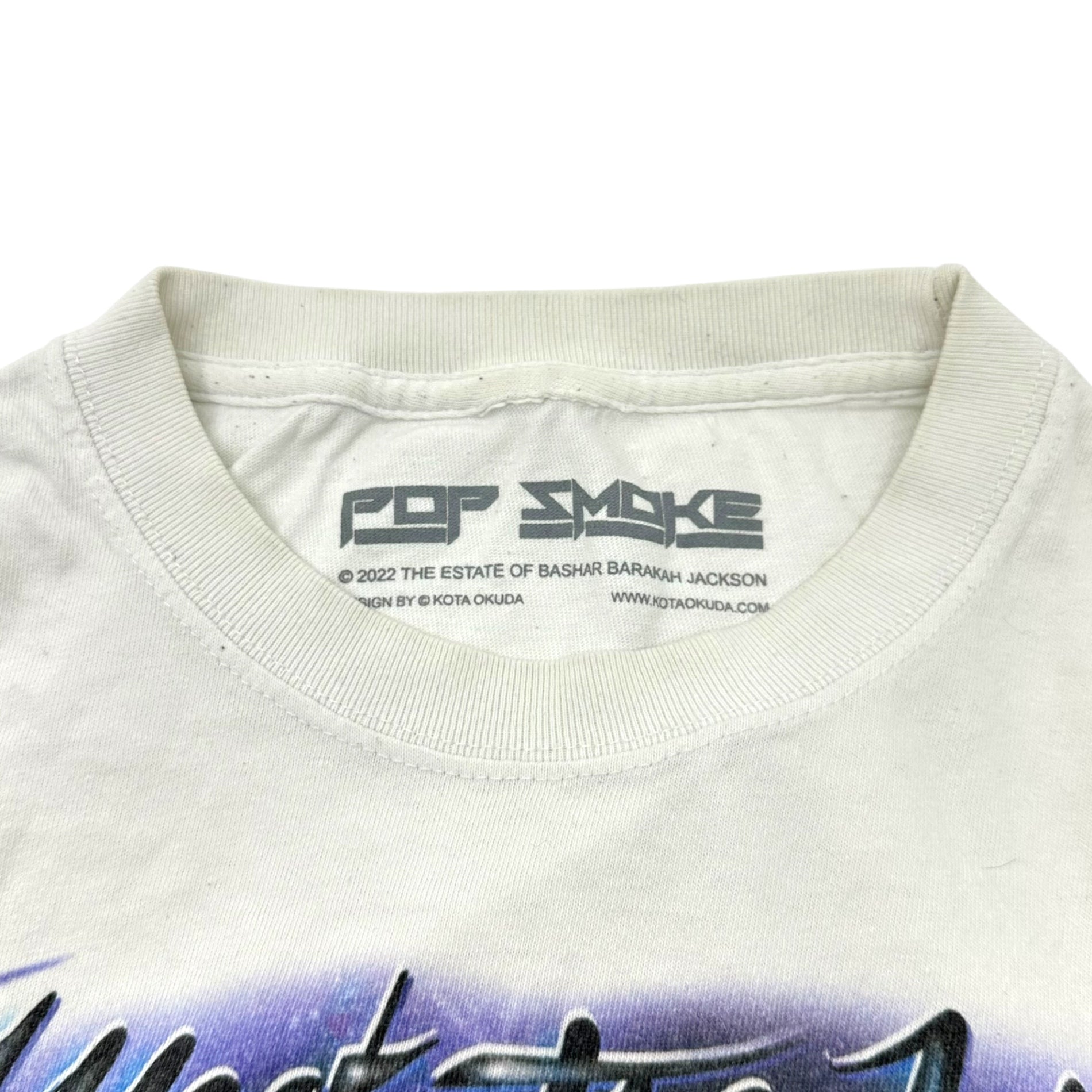 POP SMOKE(ポップ スモーク) Print T-Shirt プリント Tシャツ ホワイト