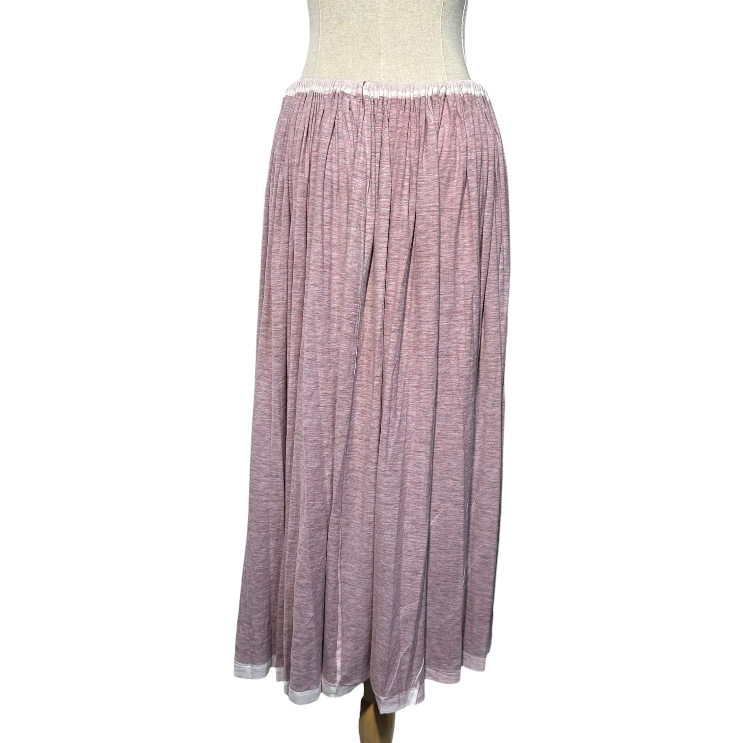 Y's(ワイズ) Inside-Out Gathered Skirt with Small Pattern インサイドアウト 小紋柄 ギャザー スカート YX-T57-972 3 レッド