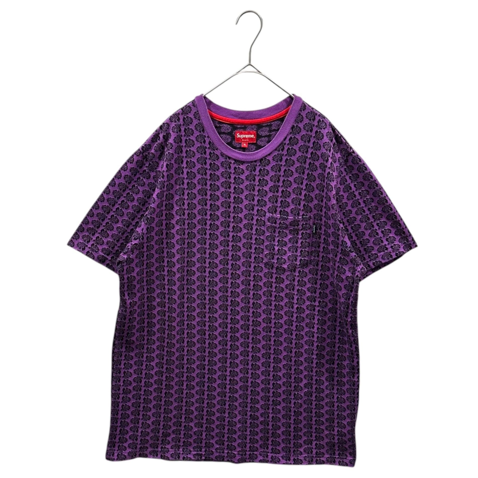 SUPREME(シュプリーム) 2015SS Jacquard All-Over Print Knit Tee ジャガード 総柄 ニット Tシャツ XL パープル
