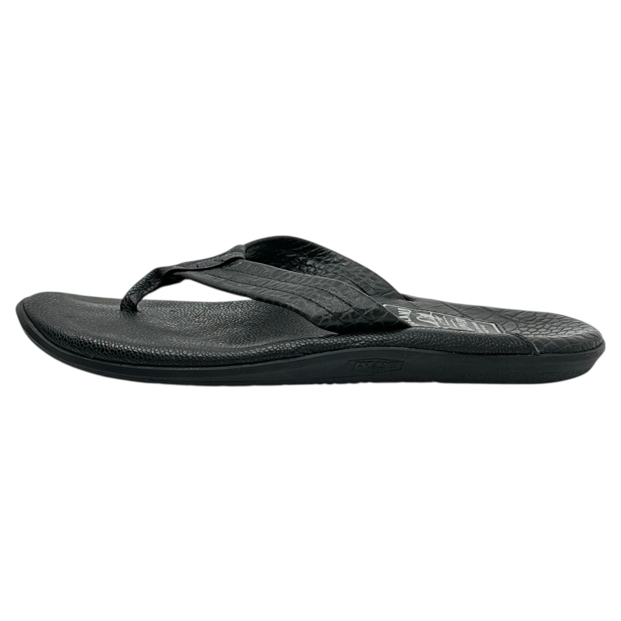  SLIPPER レザーサンダル　ブラックUS9（27cm） NEIGHBORHOOD×ISLAND SLIPPER(ネイバーフッド×アイランドスリッパ