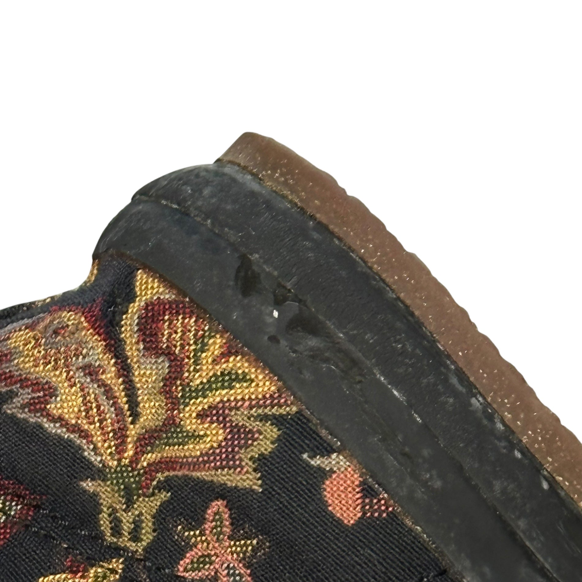YOHJI YAMAMOTO POUR HOMME(ヨウジヤマモトプールオム) Gobelin-Woven Slip-Ons ゴブラン織り スリッポン 4(XL) ブラック