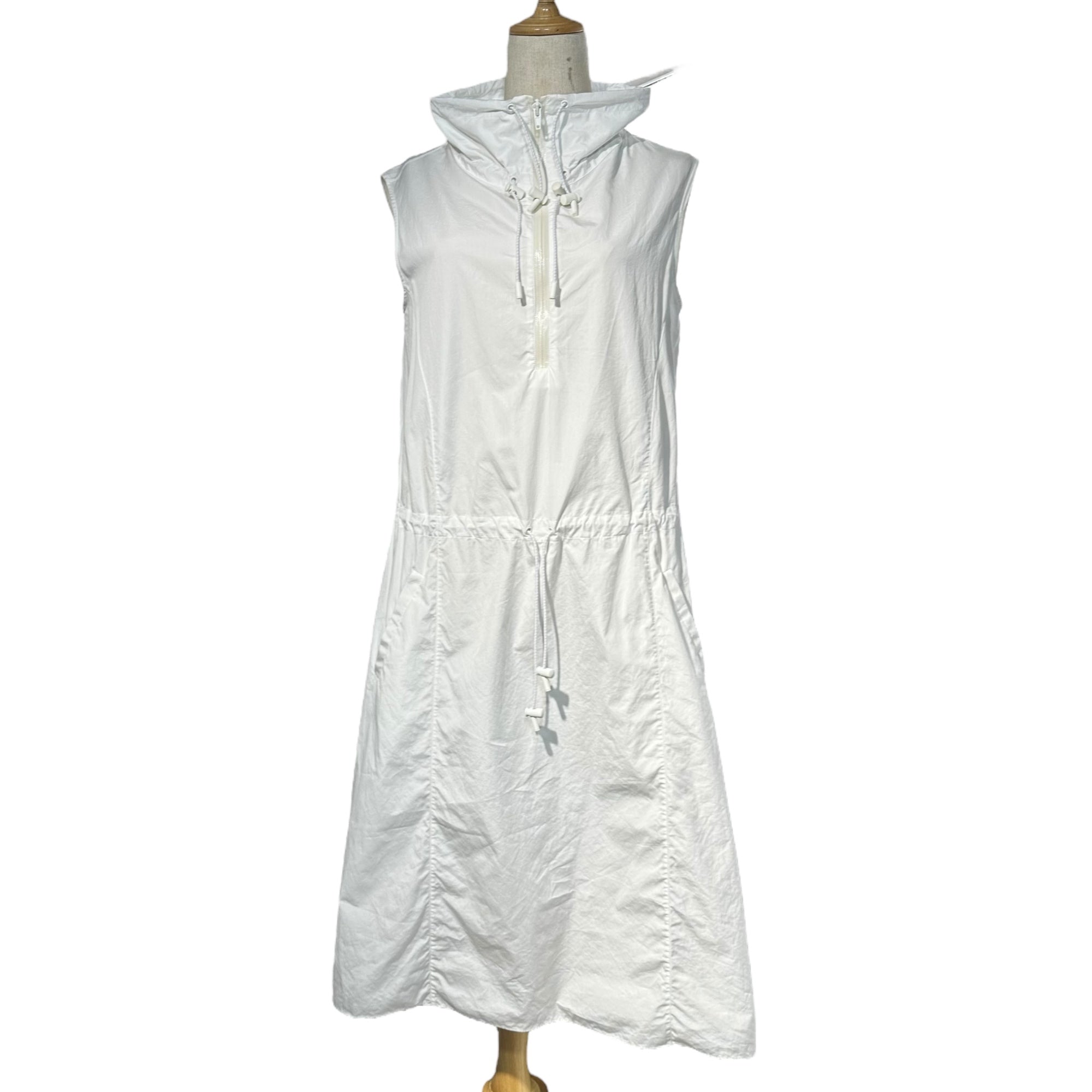 MAISON MARGIELA(メゾンマルジェラ) 19SS Half-zip drawstring N/S dress ハーフジップ ドローコード ノースリーブ ワンピース S51CU0058 38(M程度) ホワイト
