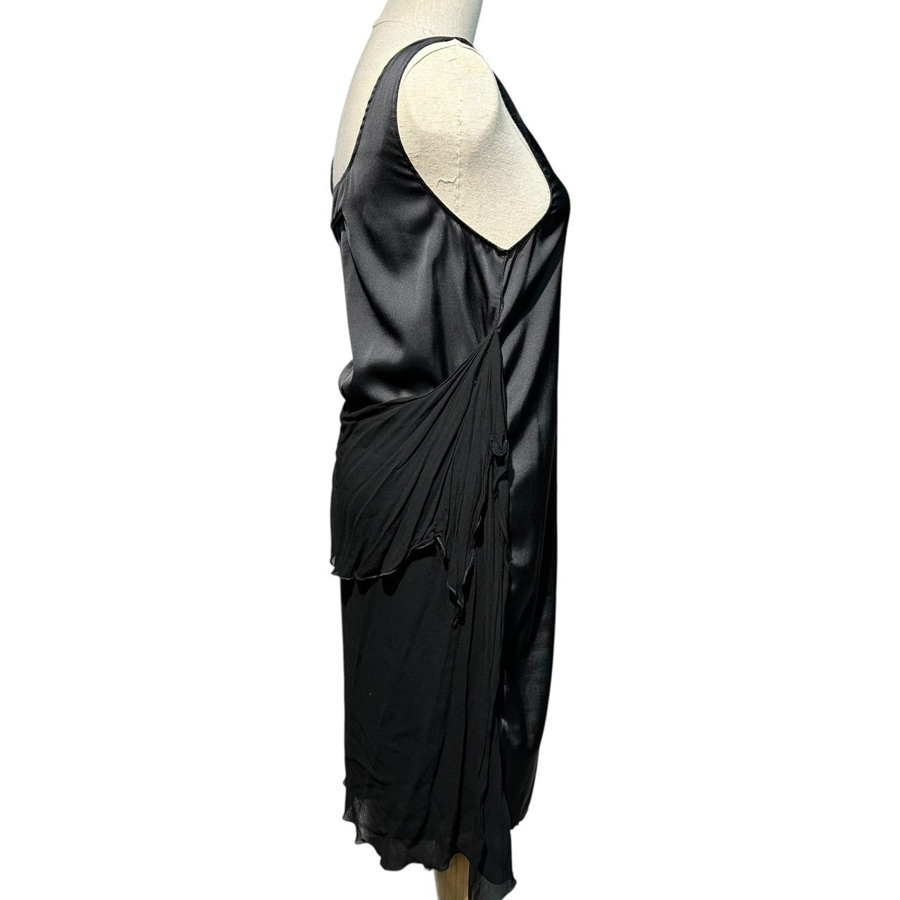 MM6 Maison Margiela(エムエムシックス) 16SS Back-Pleated Sleeveless Rayon Tunic Dress バック プリーツ ノースリーブ レーヨン チュニック ワンピース S32CT0740 40(L程度) ブラック