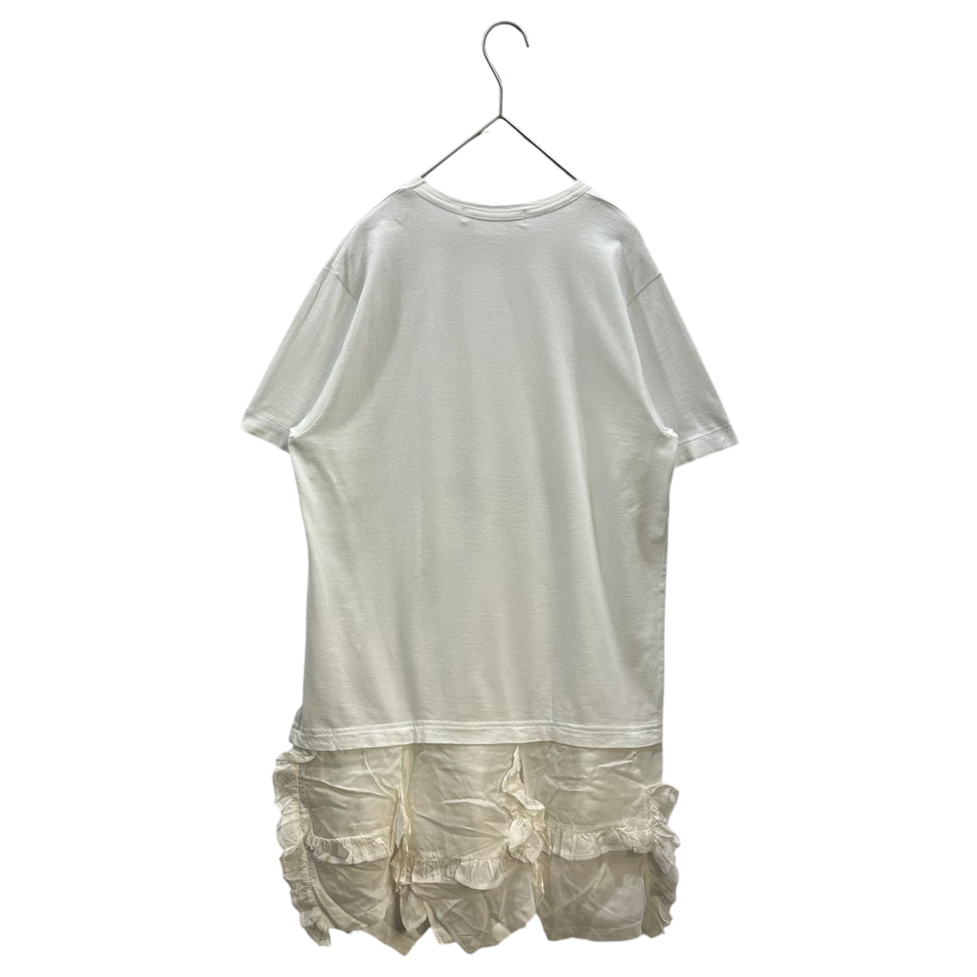 COMME des GARCONS COMME des GARCONS(コムデギャルソンコムデギャルソン) 2016SS Hem-Frill Crew-Neck T-Shirt 裾フリル クルーネック Tシャツ RQ-T046 L ホワイト AD2015 男性着用可能