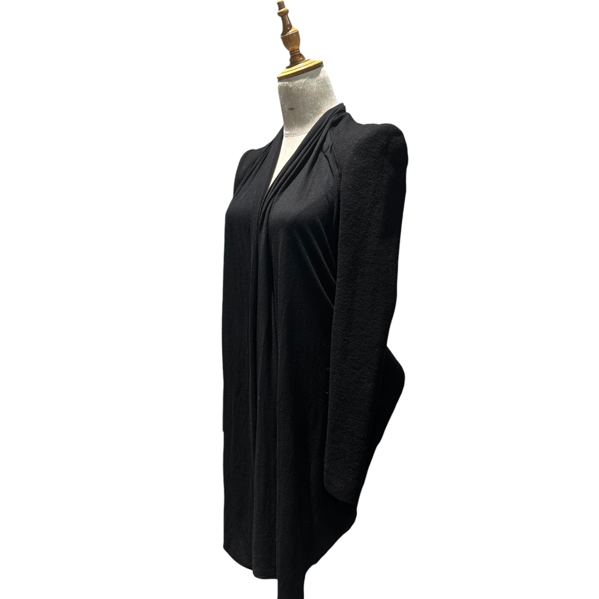 HELMUT LANG(ヘルムートラング) Wool Body Scarf Docking Jacket ウールボディ スカーフ ドッキング ジャケット 16-0304401 0(XS程度) ブラック