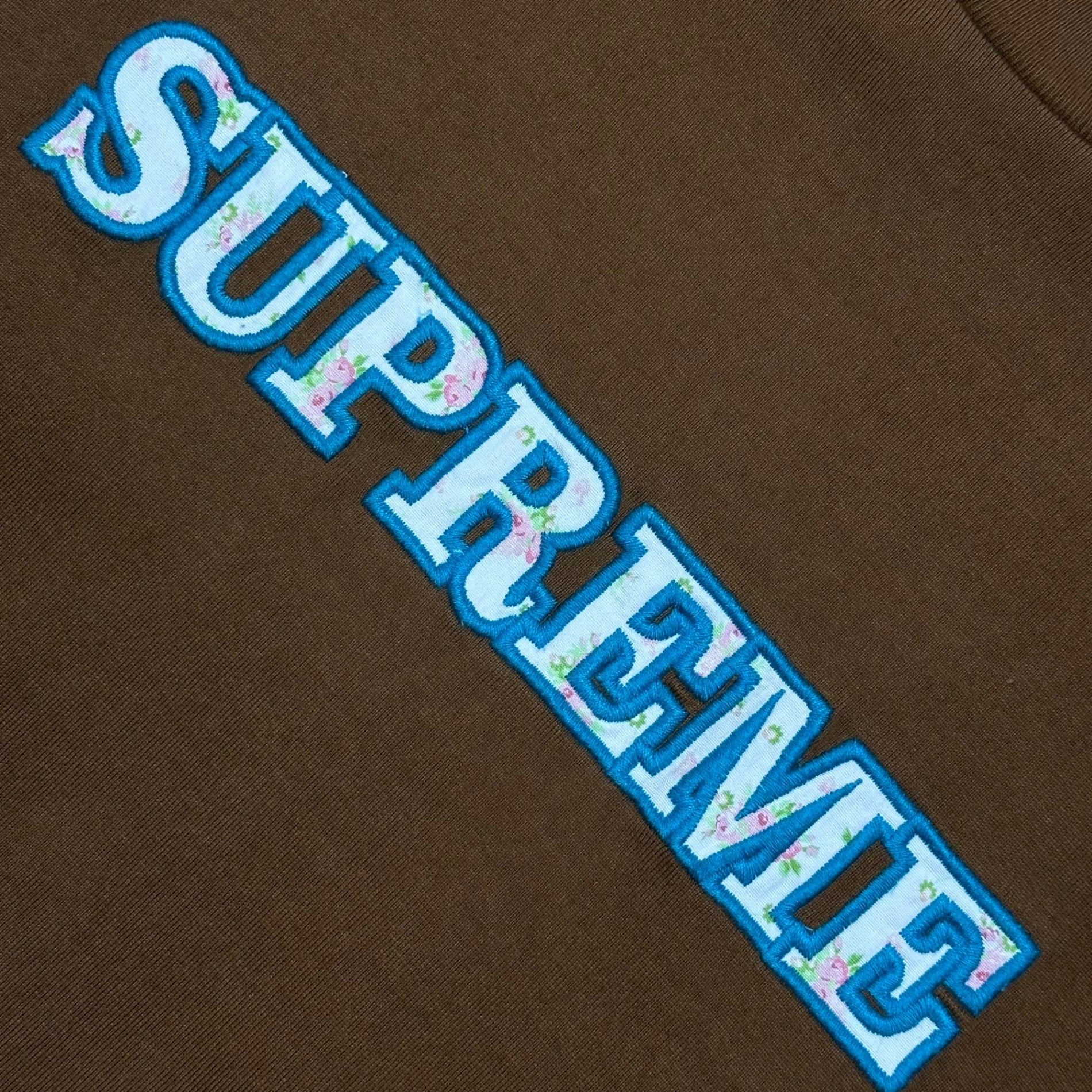 SUPREME(シュプリーム) 18AW Floral Logo Tee フローラル ロゴ Tシャツ M ブラウン 18FW