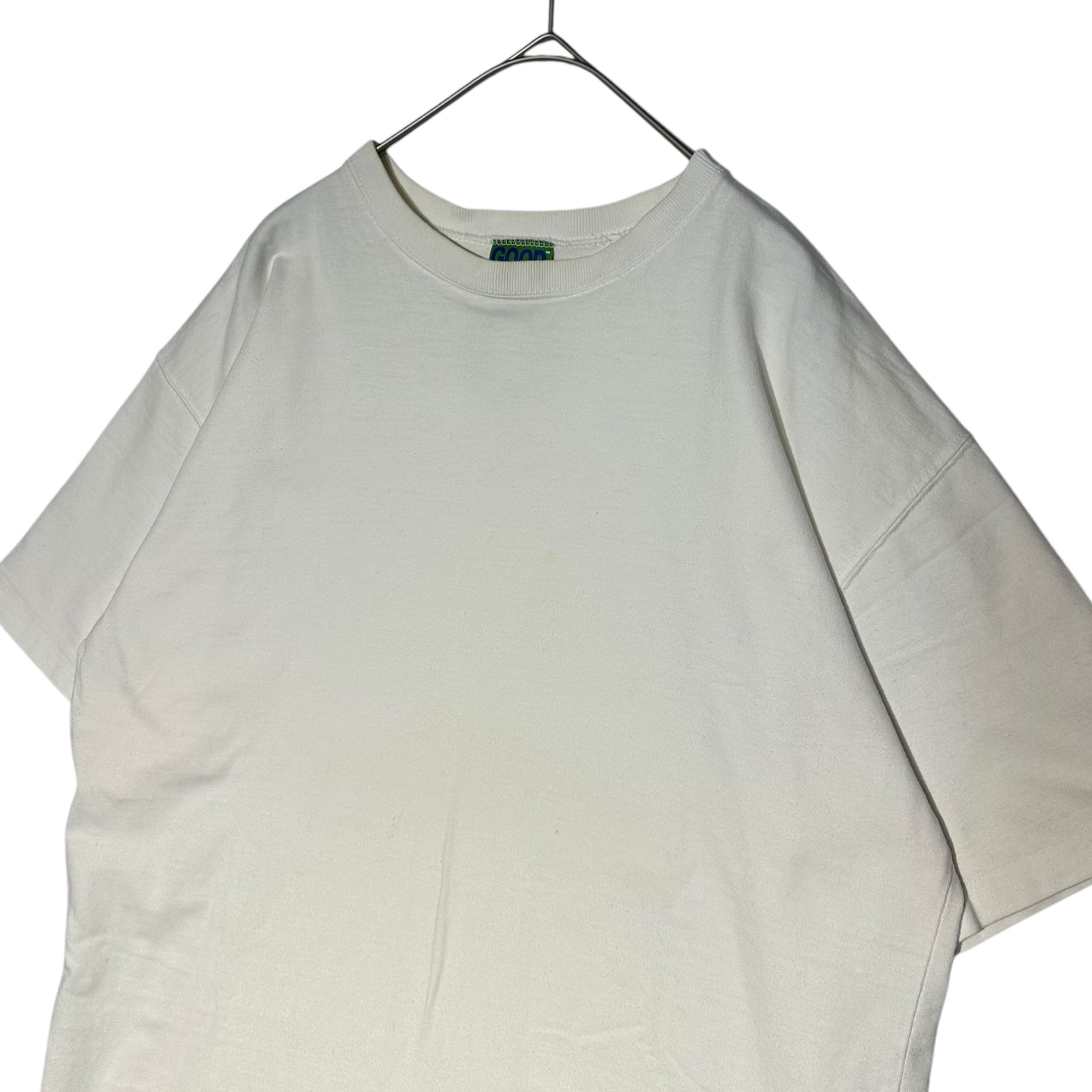 GOODENOUGH(グッドイナフ) 90's 750oz Back Logo Crew Neck T-Shirt 90年代 750オンス バックロゴ クルーネック Tシャツ  M ホワイト×ブラック