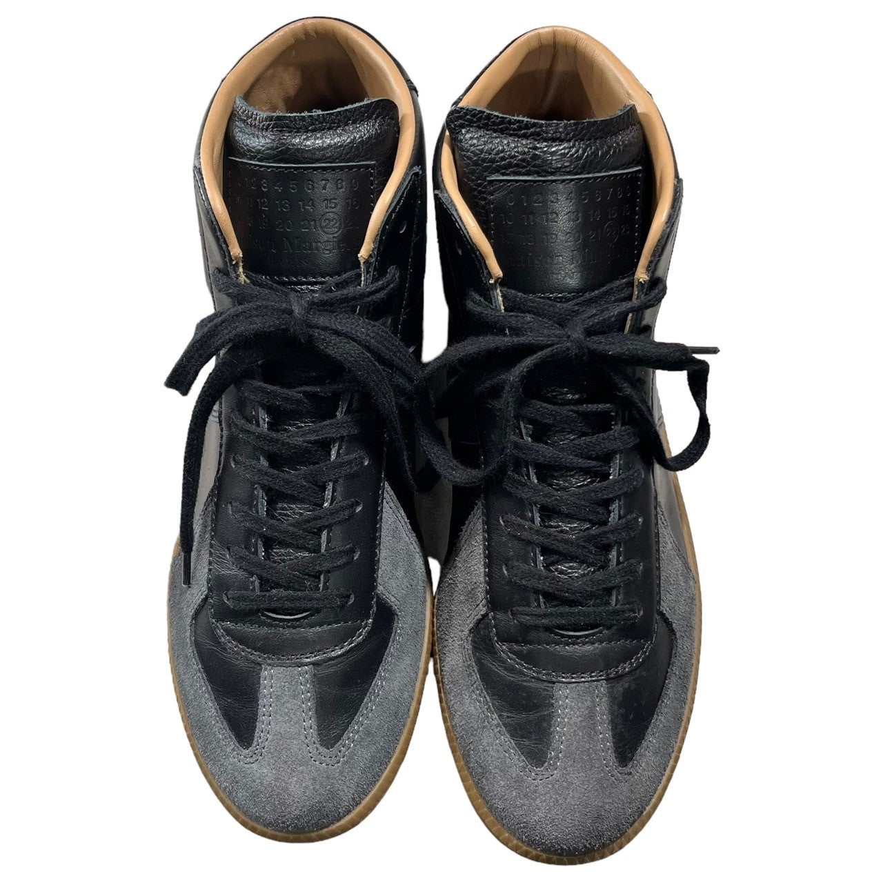 MAISON MARGIELA(メゾンマルジェラ) German Military Trainer Hi ジャーマントレーナー ハイカット スニーカー 41(26~26.5cm程度) ブラック×ネイビー