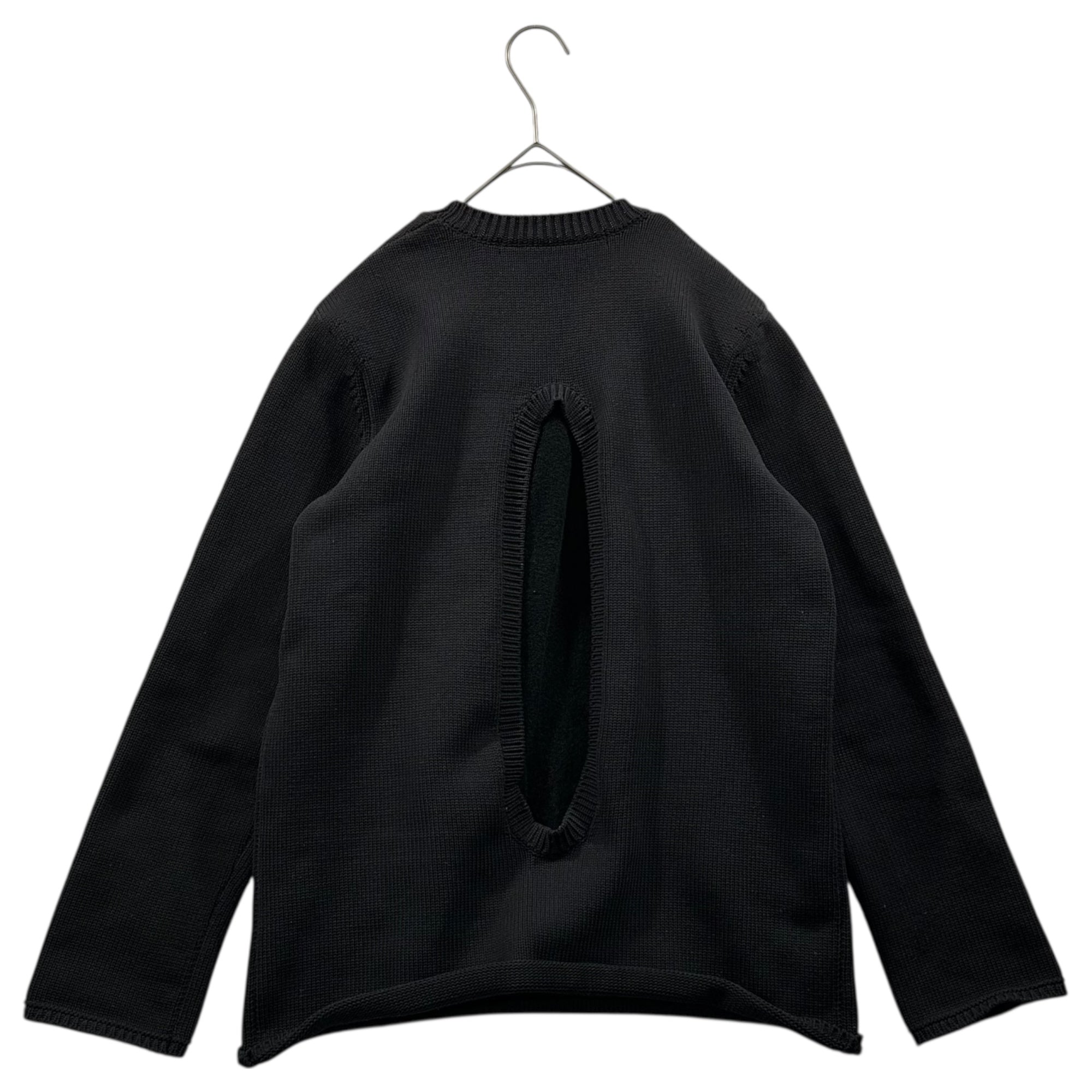 COMME des GARCONS(コムデギャルソン) 21AW Back Open Crew Neck Poly/Cotton Knit バックオープン クルーネック ポリ/コットン ニット GH-N004 S ブラック AD2021