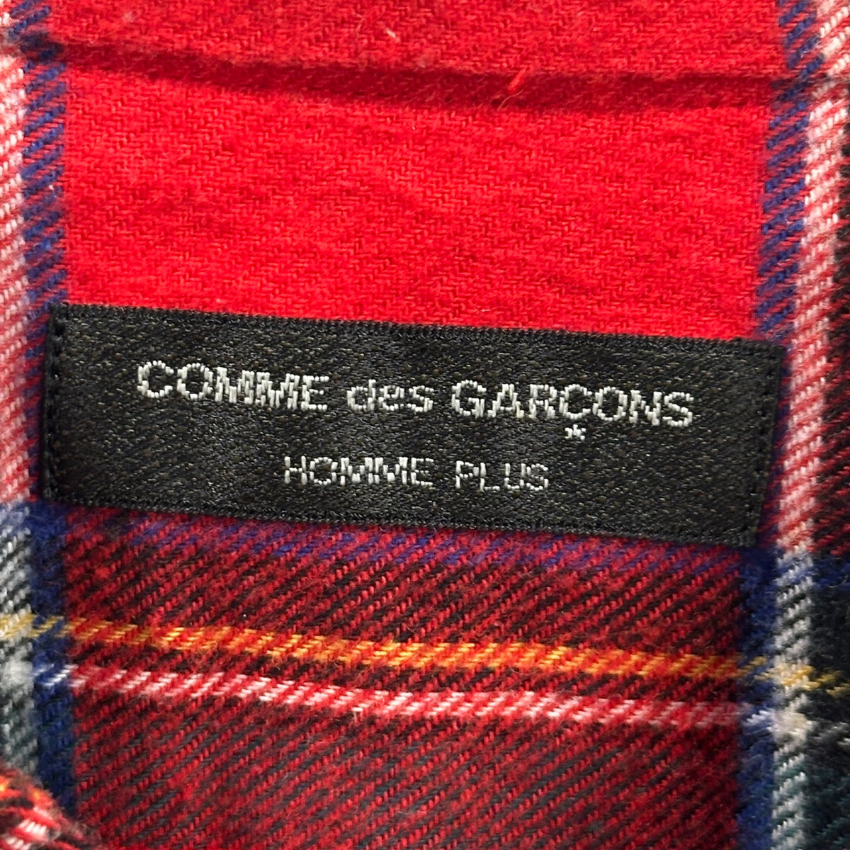 COMME des GARCONS HOMME PLUS(コムデギャルソンオムプリュス) 2004AW Lost Englishman Era Floral Print Check Flannel Shirt ロストイングリッシュマン期 フラワー装飾 チェック ネルシャツ PN-B041 FREE レッド AD2004 00s アーカイブ