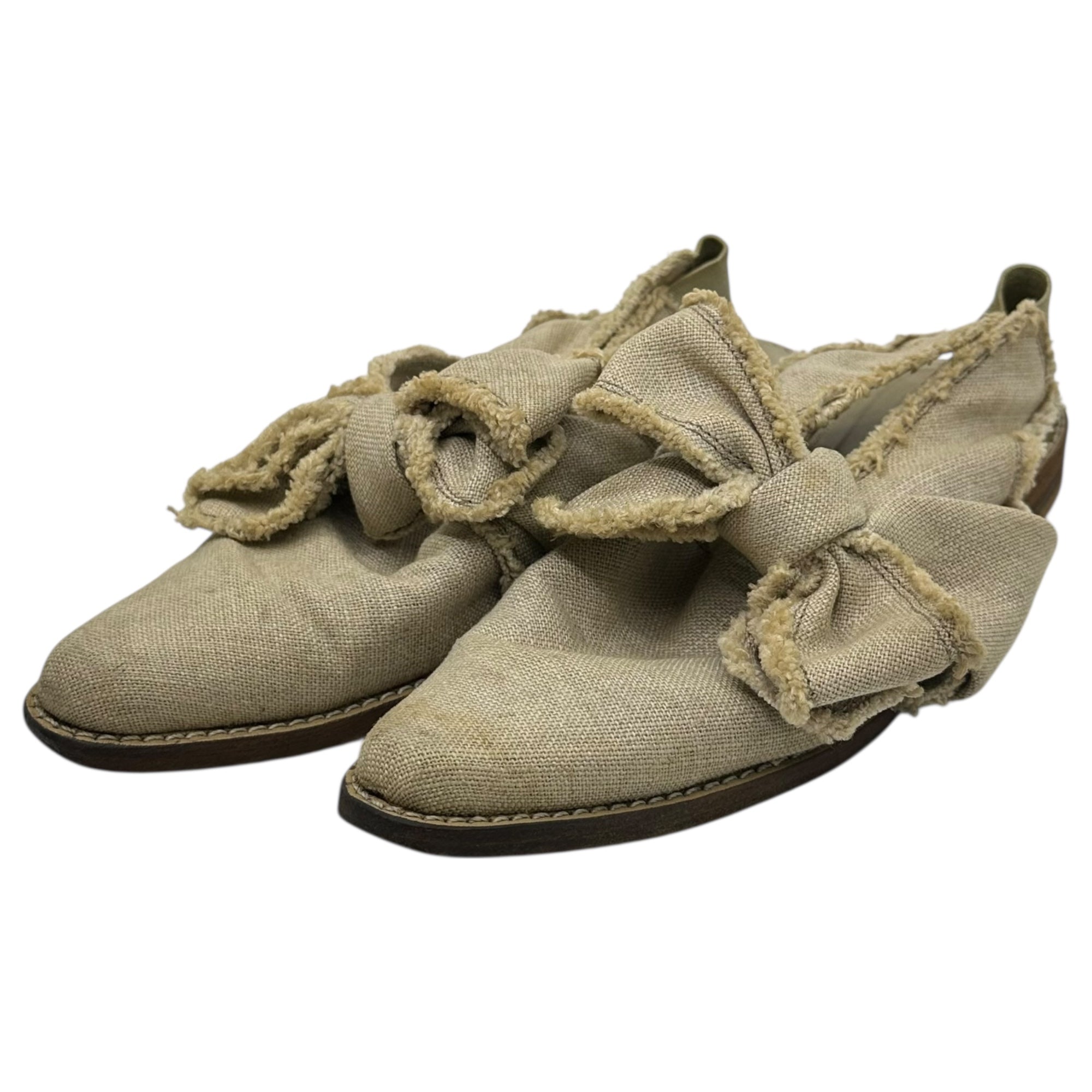 tricot COMME des GARCONS(トリココムデギャルソン) Big Ribbon Mule Sandals ビッグ リボン ミュール サンダル 23cm ベージュ