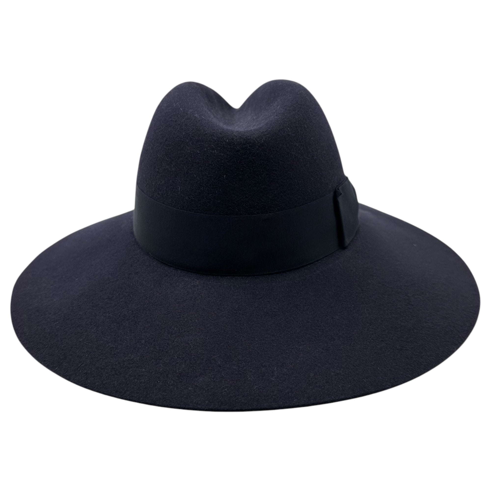Borsalino(ボルサリーノ) wide-brimmed hat ワイドブリム ハット ネイビー 中折れ 帽子