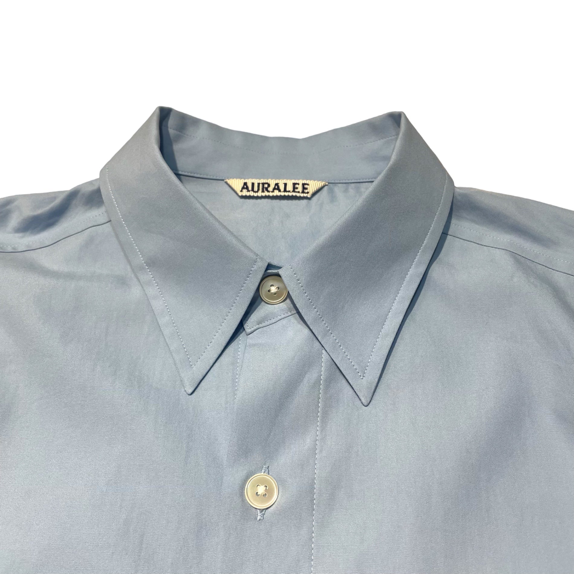 AURALEE(オーラリー) 24SS WASHED FINX TWILL BIG SHIRT ウォッシュド フィンクス ツイル ビッグシャツ A24SS02TN 3 ブルー 著名人着用・完売品