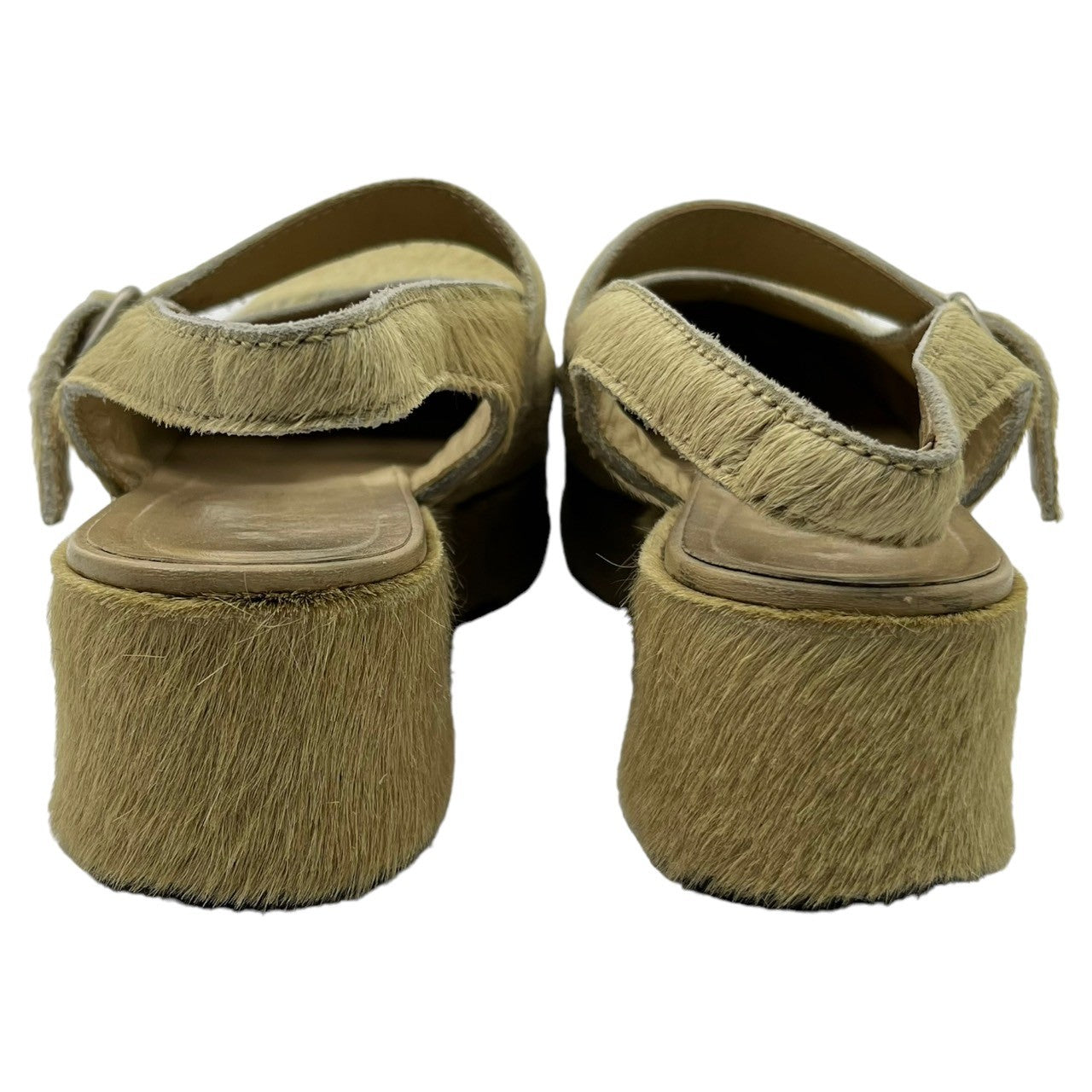 tricot COMME des GARCONS(トリココムデギャルソン) Harako sabo sandals ハラコ サボ サンダル SIZE 25.0程度(メンズ着用可能) アイボリー スレ、使用感、キズ有