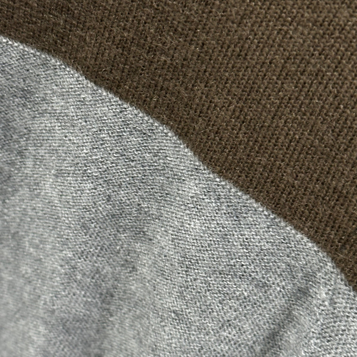 COMME des GARCONS(コムデギャルソン) 1998AW Inside-Out Cashmere Bottleneck Sweater インサイドアウト カシミア ボトルネック ニット GN-040330 FREE カーキ×グレー AD1998 カシミヤ 90s