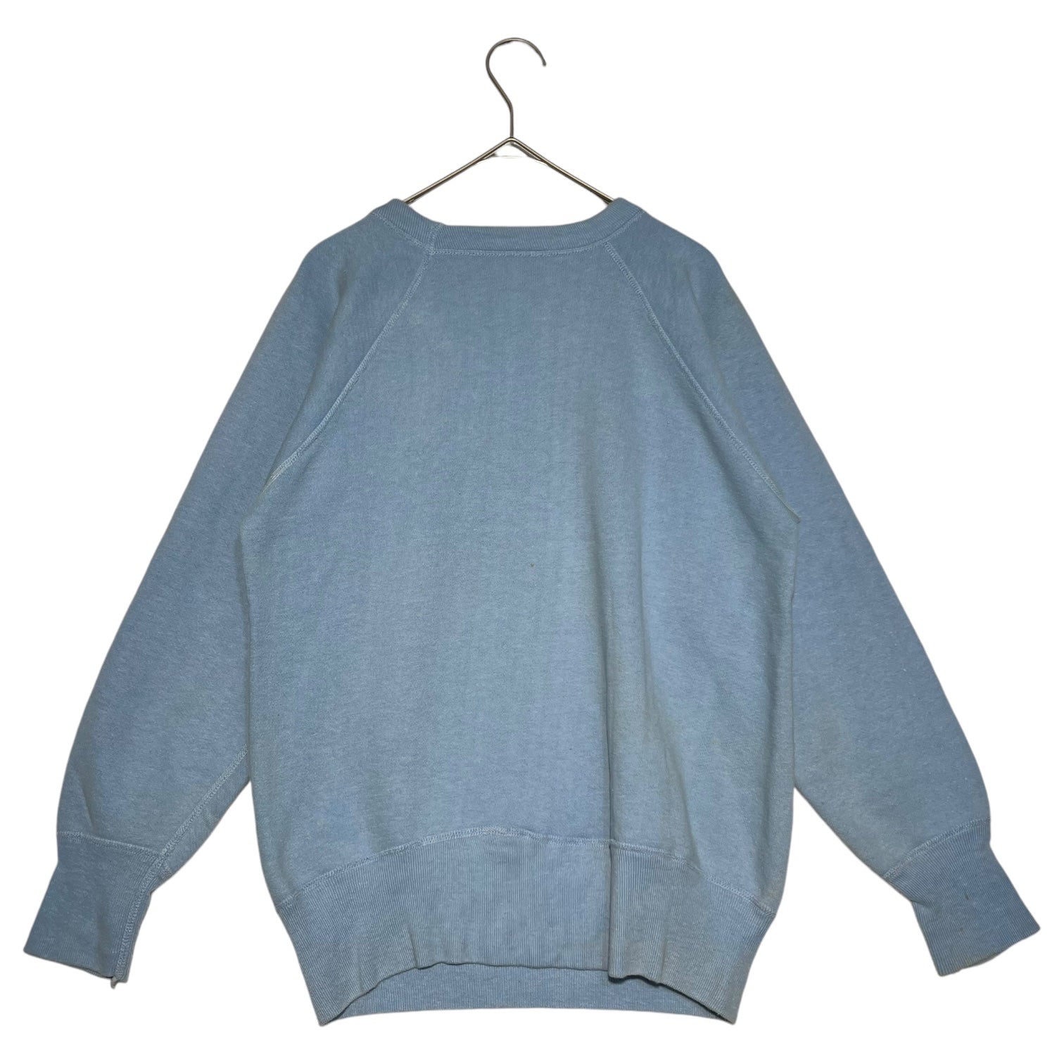 Champion(チャンピオン) 60's UNIVERSITY MINNESOTA VITNAGE SWEAT SHIRT ミネソタ大学 ラグラン ヴィンテージ スウェット M(小さめ) スカイブルー 60年代 大文字ランタグ後期 3段プリント カレッジ