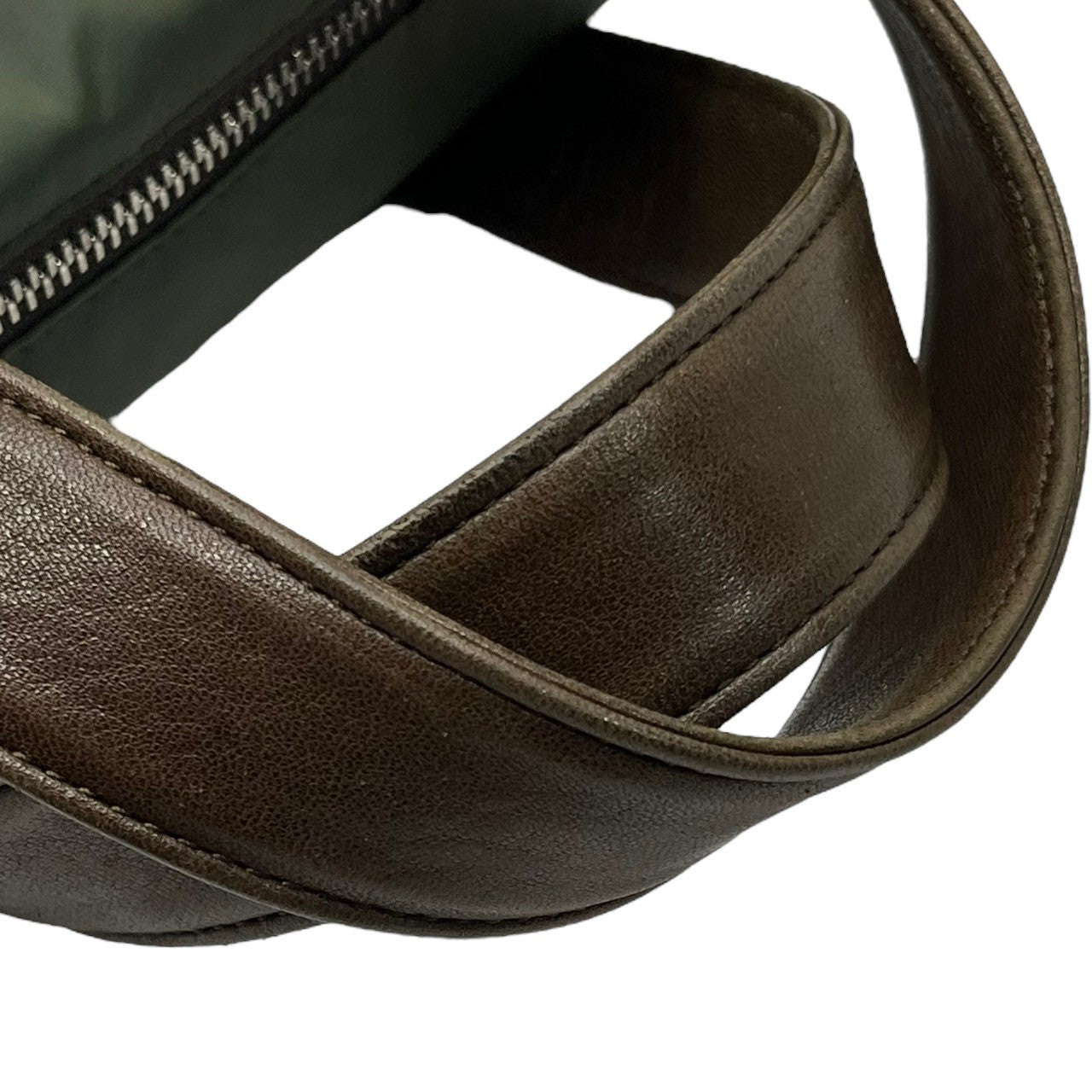 JIL SANDER(ジルサンダー) 00’s nylon leather handbag ナイロン レザー ハンド バッグ トート ブリーフ ケース  オリーブ×ブラウン