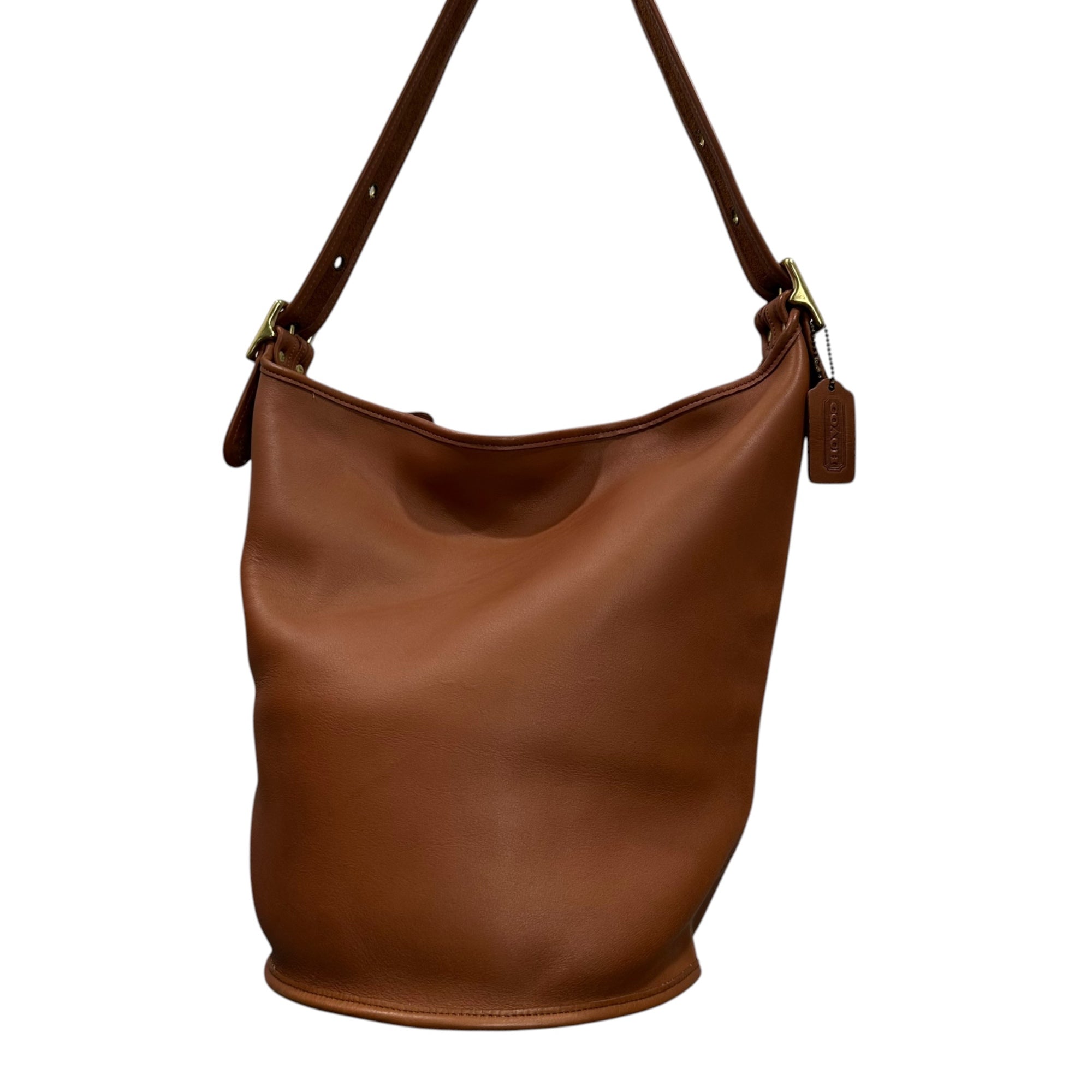 90s Old COACH レザーショルダーバッグ COACH(コーチ) OLD Bucket-style Leather Shoulder Bag バケツ型
