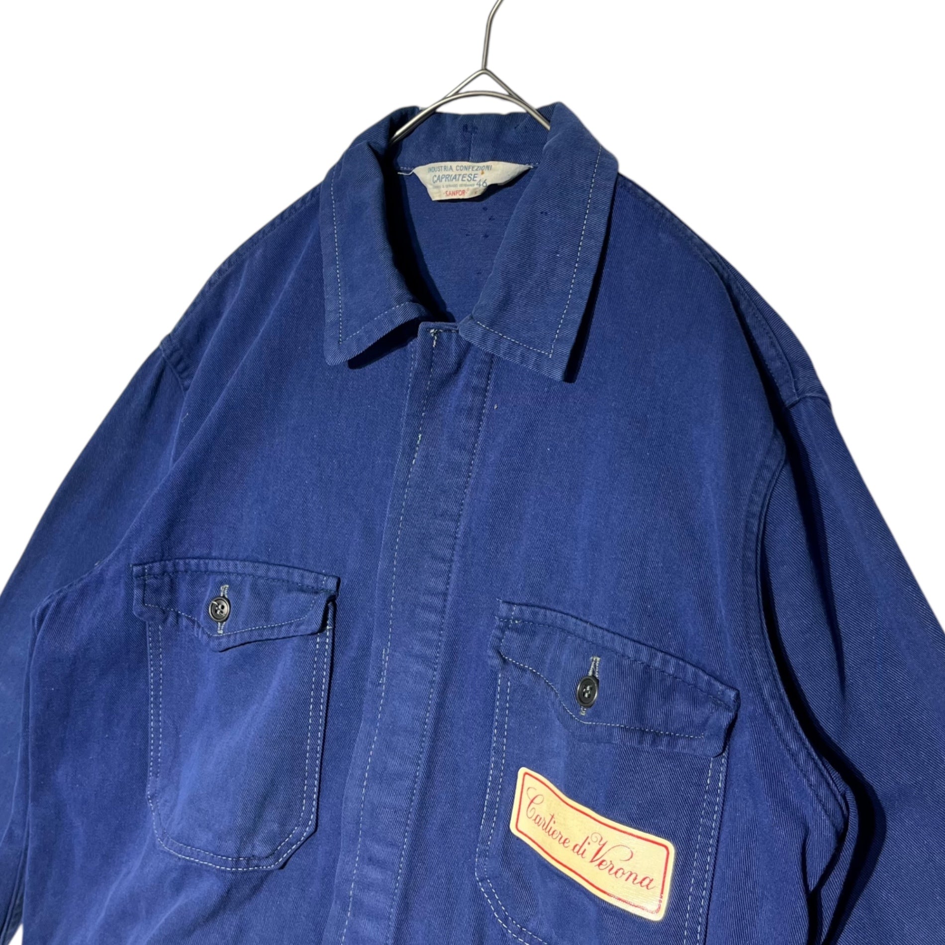 Euro vintage(ヨーロッパヴィンテージ) VINTAGE TRUCKER WORK JACKET ヴィンテージ トラッカー ワーク ジャケット LM9311 46 ブルー CAPRIATESE製 Cartiere Saci