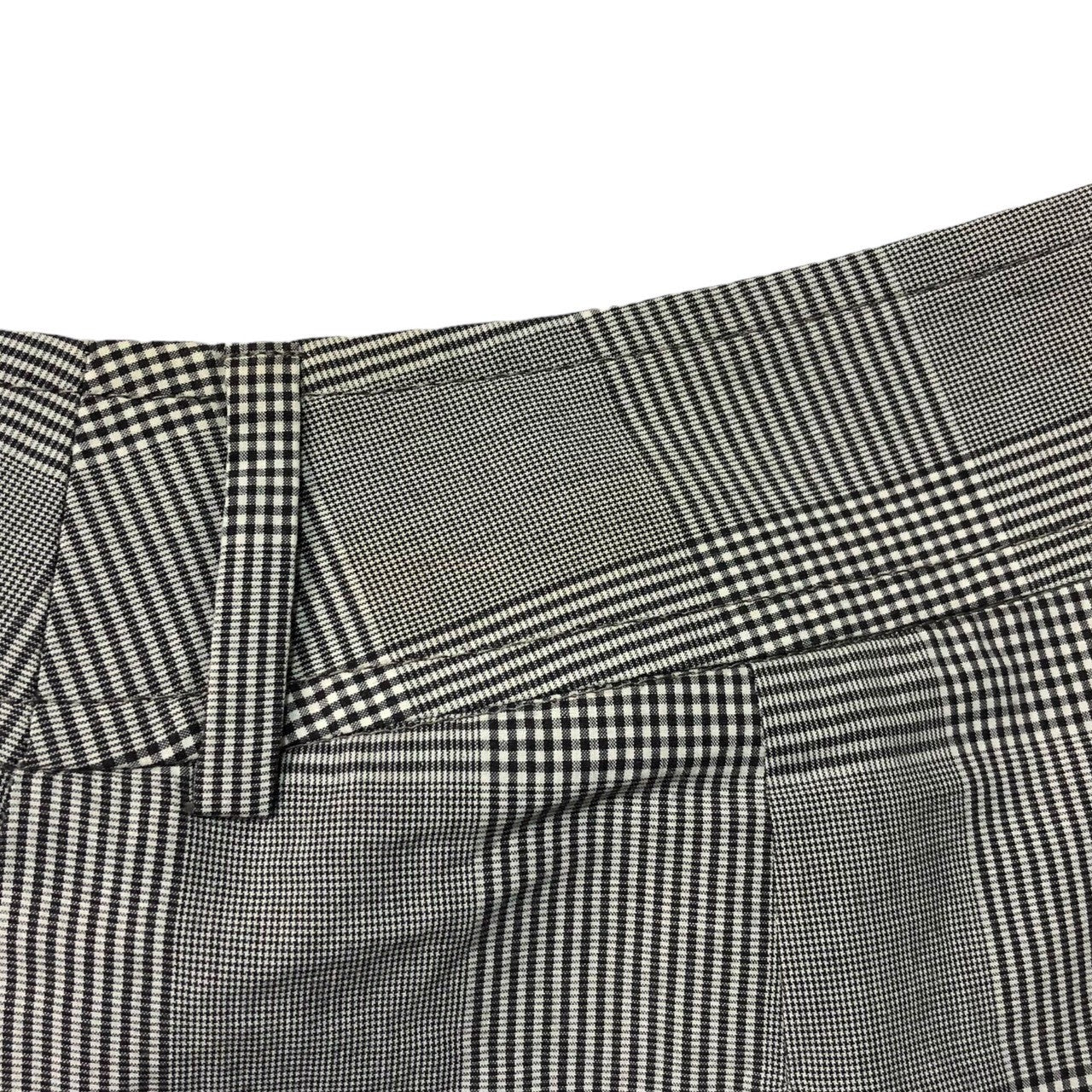 GIORGIO ARMANI(ジョルジオアルマーニ) Glen check wide flare slacks グレンチェック ワイド フレア スラックス 42(XL程度) グレー パンツ