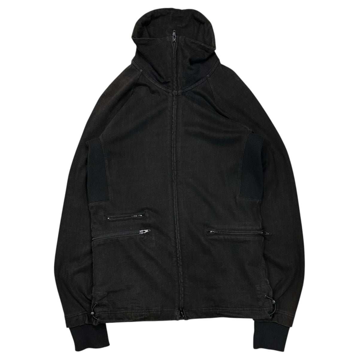 Y-3(ワイスリー) 2016AW Vintage effect sweatshirt ヴィンテージ加工 トラック ジャケット B47580 XS ブラック スウェット ジップ