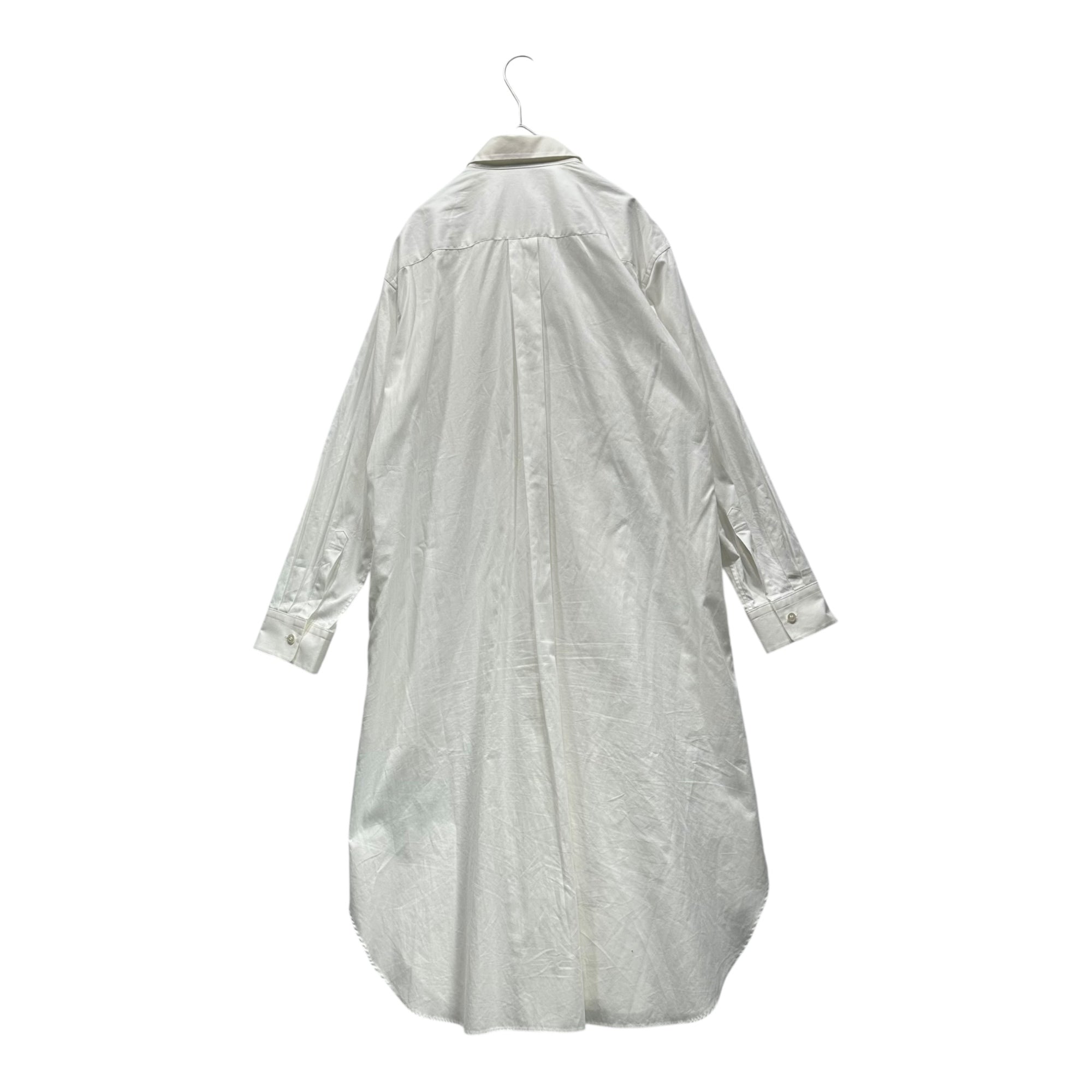 TAO(タオ) 23SS Frill Shirt Dress フリル シャツ ワンピース TK-O009 M ホワイト コムデギャルソン