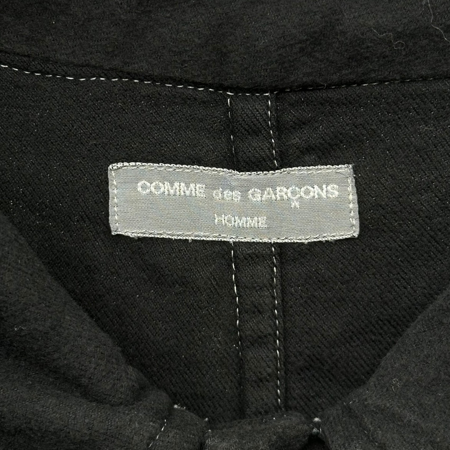 COMME des GARCONS HOMME(コムデギャルソンオム) 01SS Cotton flannel coverall jacket コットン ネル カバーオール ジャケット HB-040230 FREE ブラック AD2000 田中オム