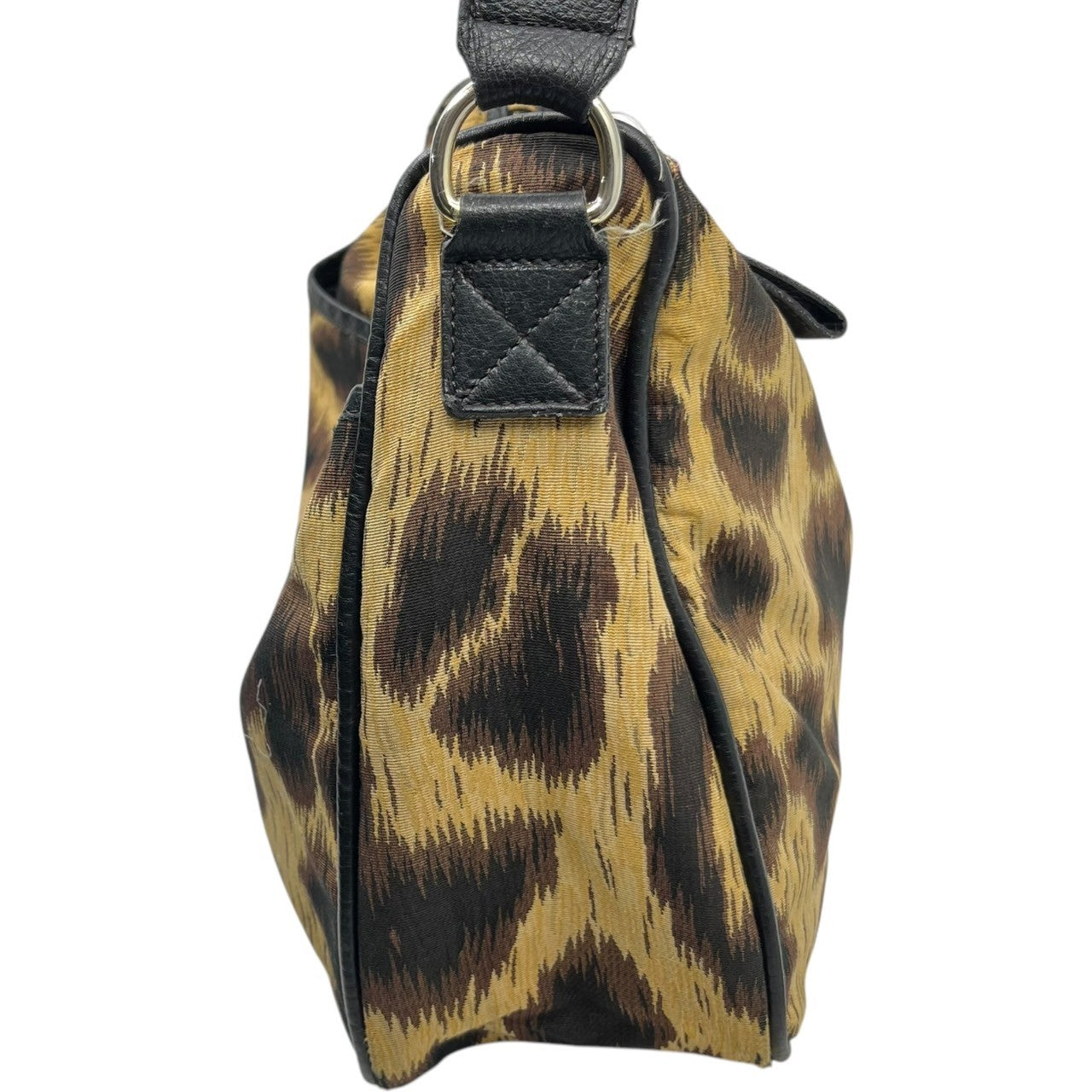 Vivienne Westwood(ヴィヴィアンウエストウッド) Orbro logo leopard shoulder bag オーブ ロゴレオパード ショルダー バッグ ブラウン×ブラック