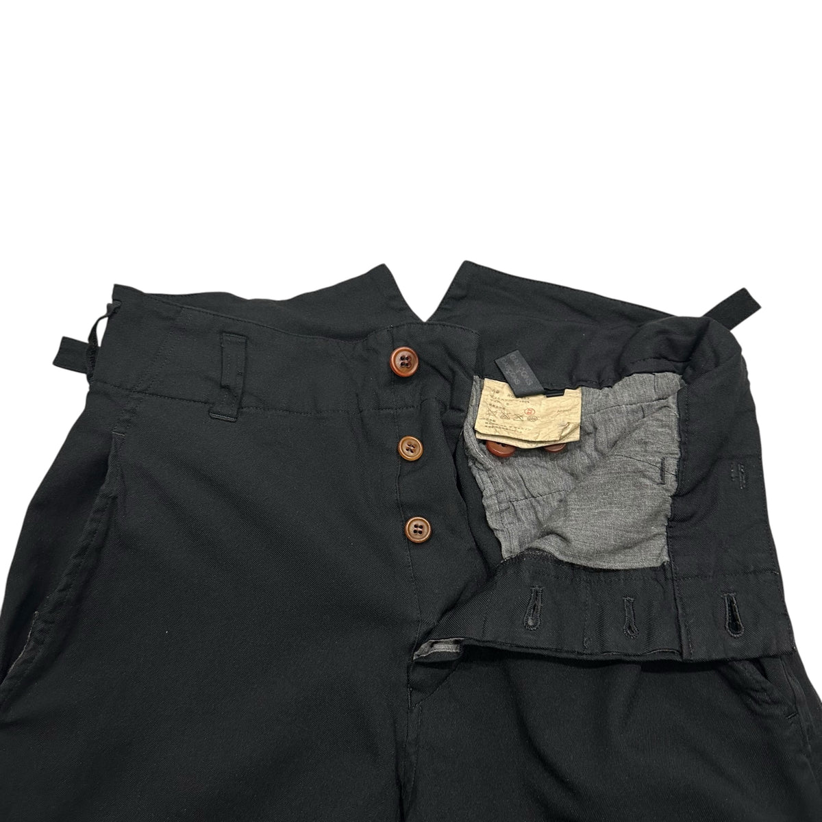 COMME des GARCONS COMME des GARCONS(コムデギャルソンコムデギャルソン) 2005SS Polyester Felted Straight-Leg Pants ポリ 縮絨 ストレート パンツ RO-P007 S ブラック AD2004